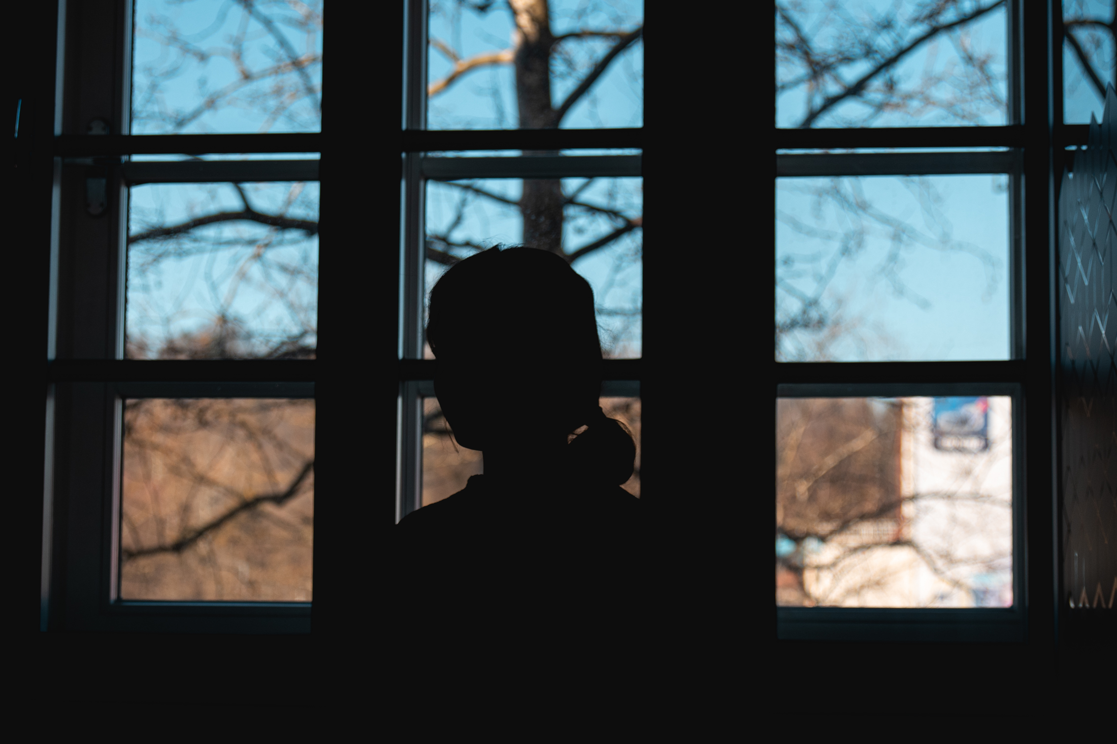 duševno zdravje, študenti, ženska, senca, obris