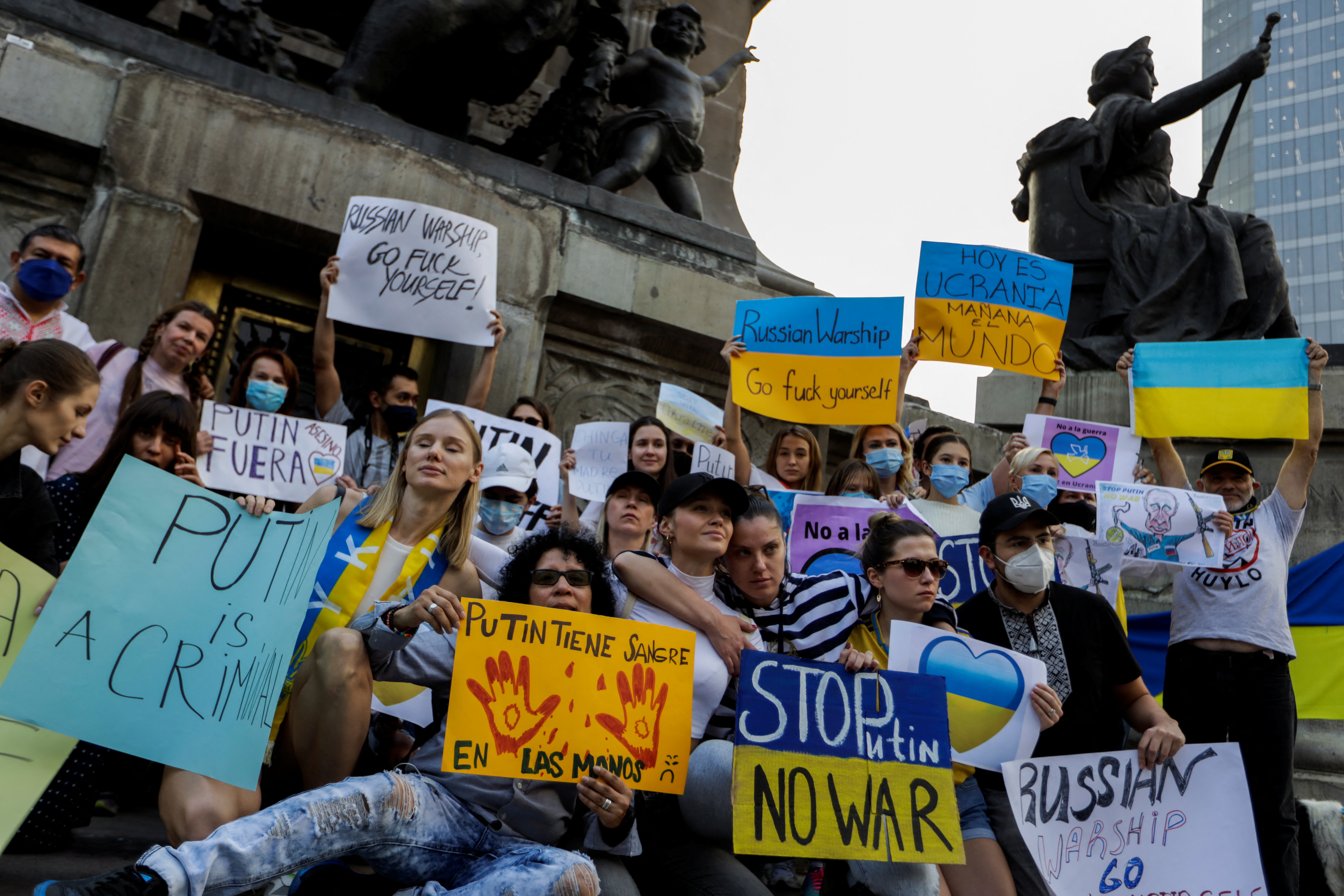 protivojni protesti v Mexico Cityju