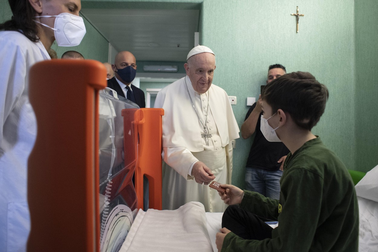 Pope Francis went to the Bambino Gesů Pediatric Hospital