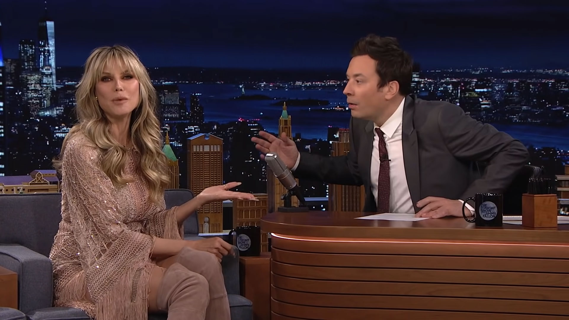 Heidi Klum, Jimmy Fallon, The Tonight Show, pogovorna oddaja