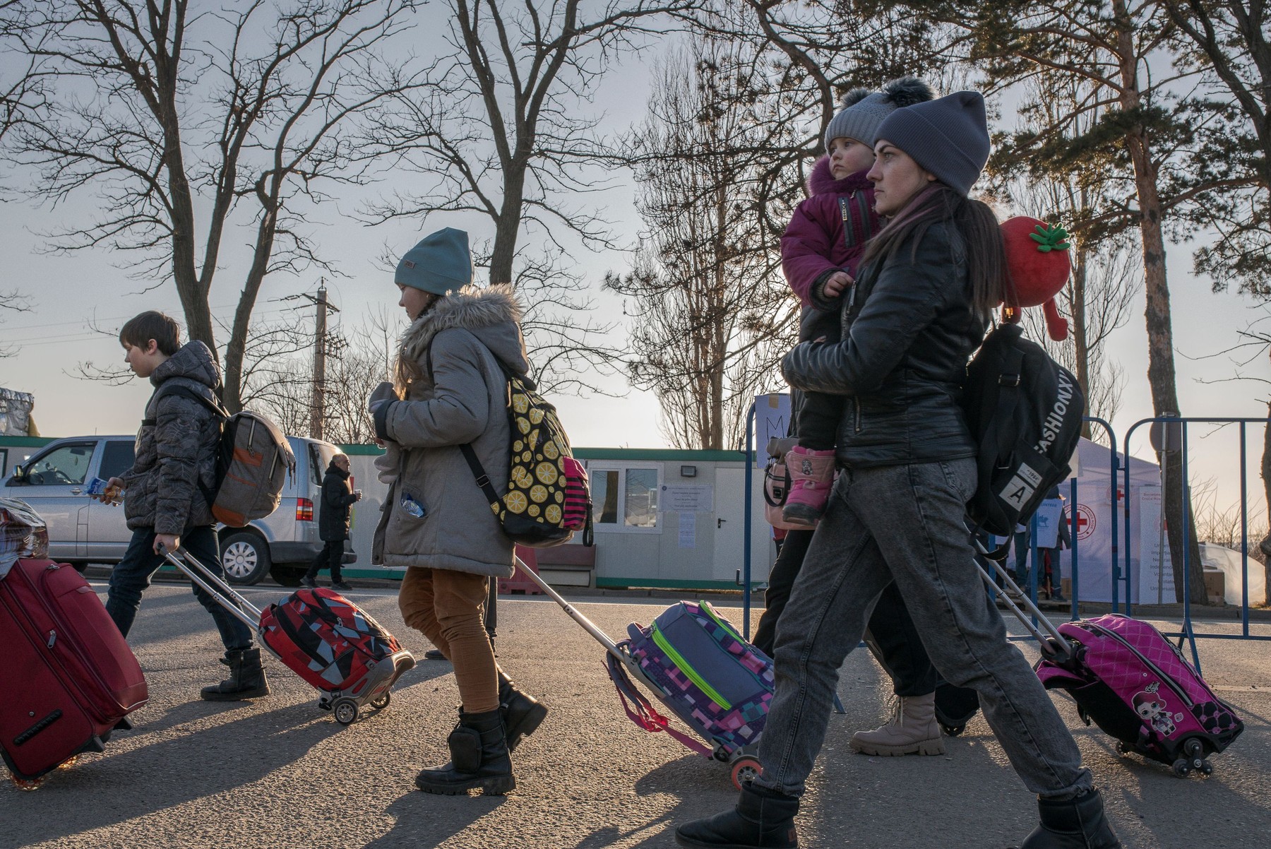 Refugees in Siret, Romania