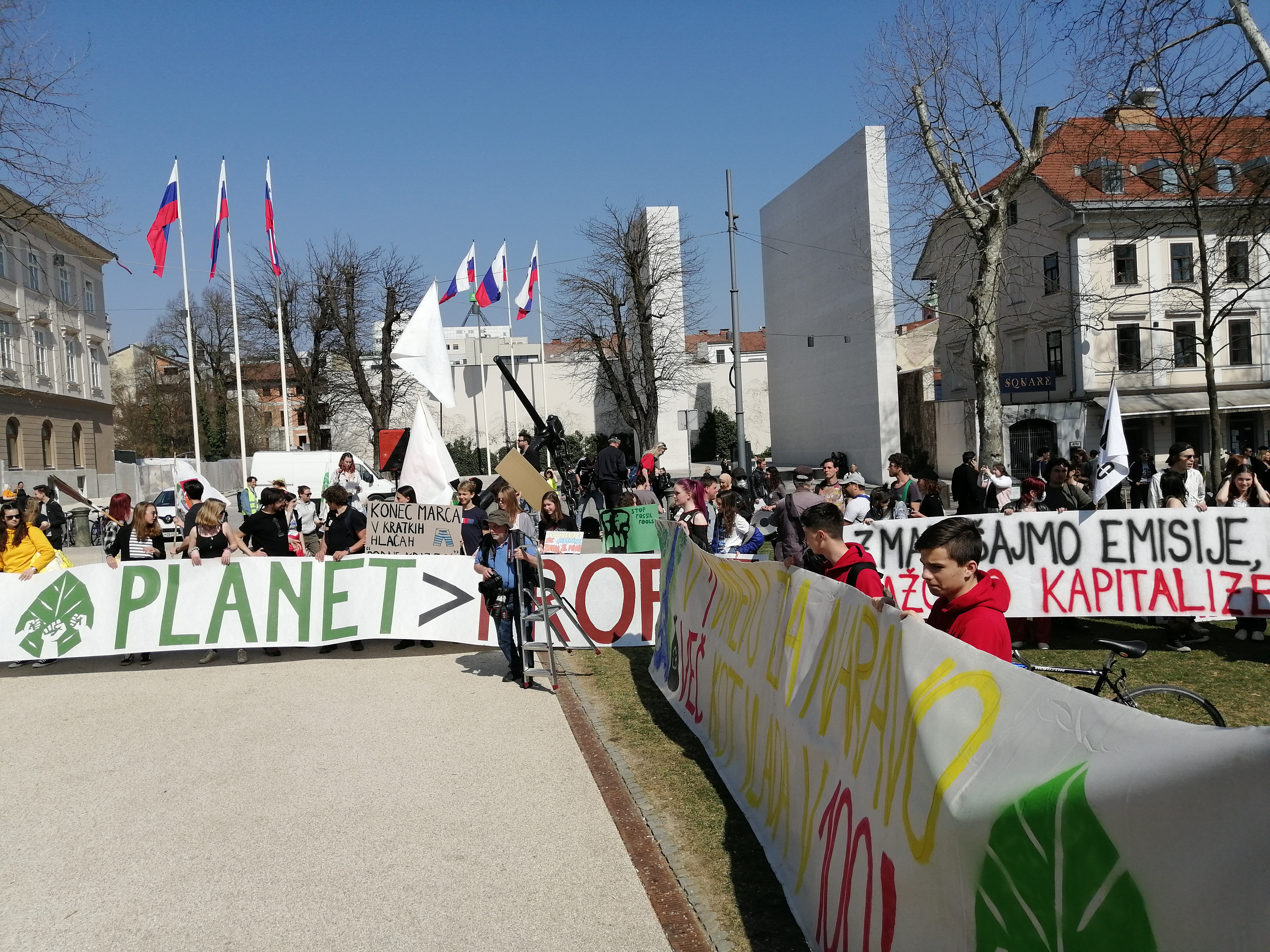 Podnebni štrajk v Ljubljani 25. 3. 2022