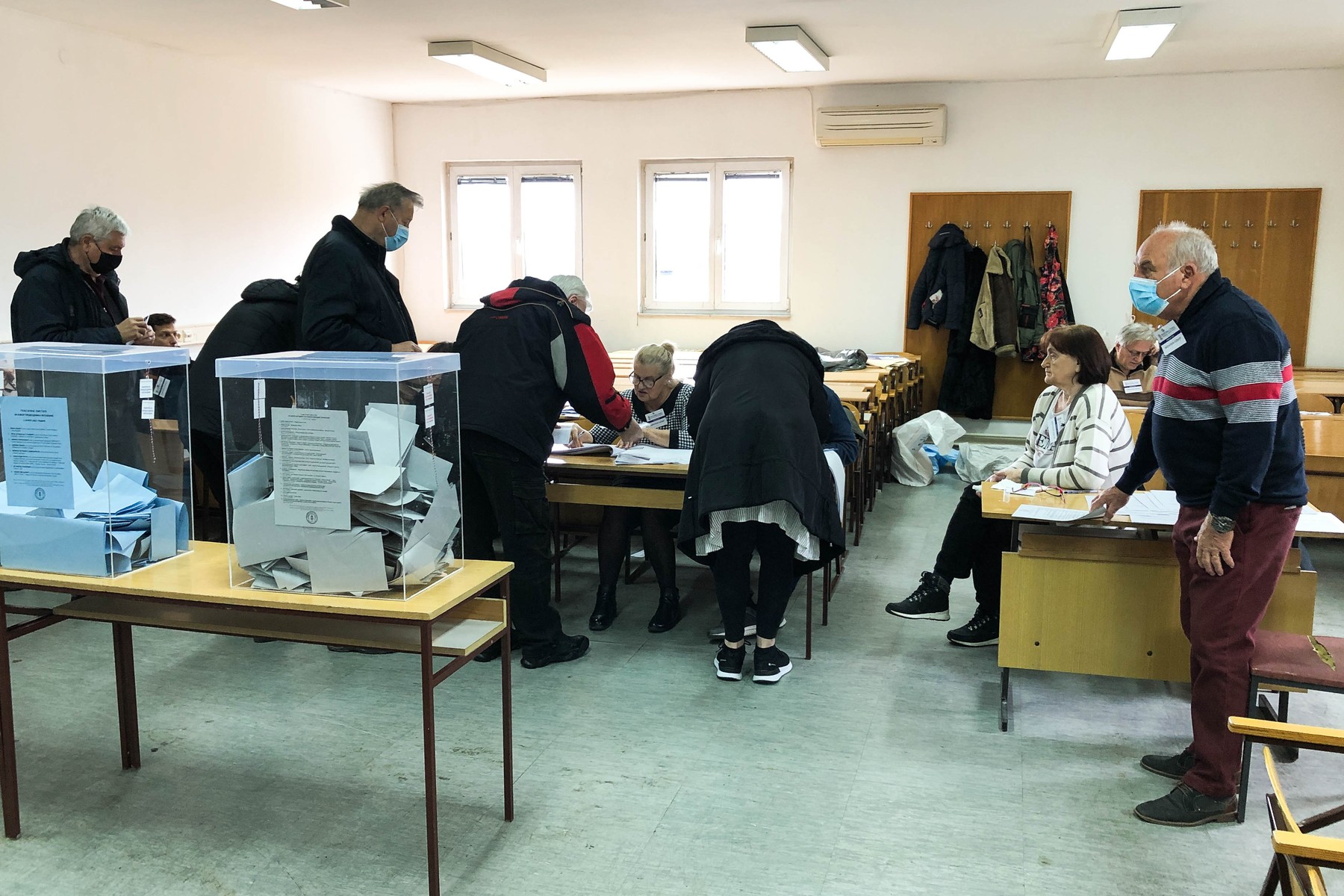 Voting in Serbian presidential and parliamentary elections