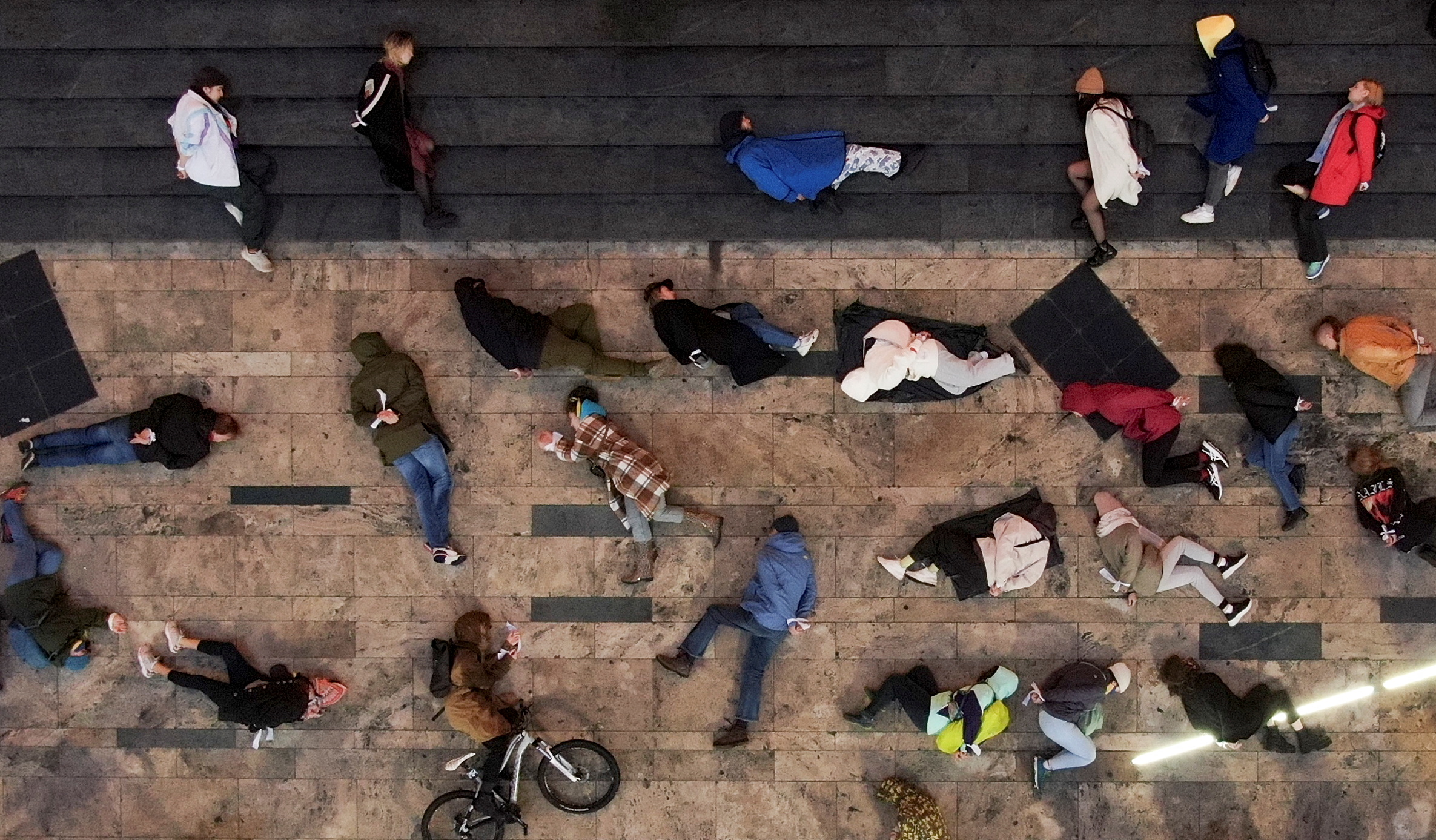 vojna v Ukrajini, protest, Tbilisi, flash mob, Buča