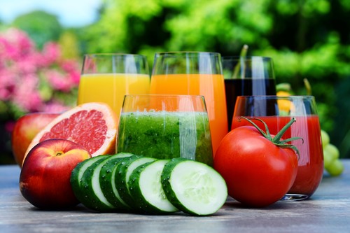 kumare, paradižnik, grenivka, sok, kozarec