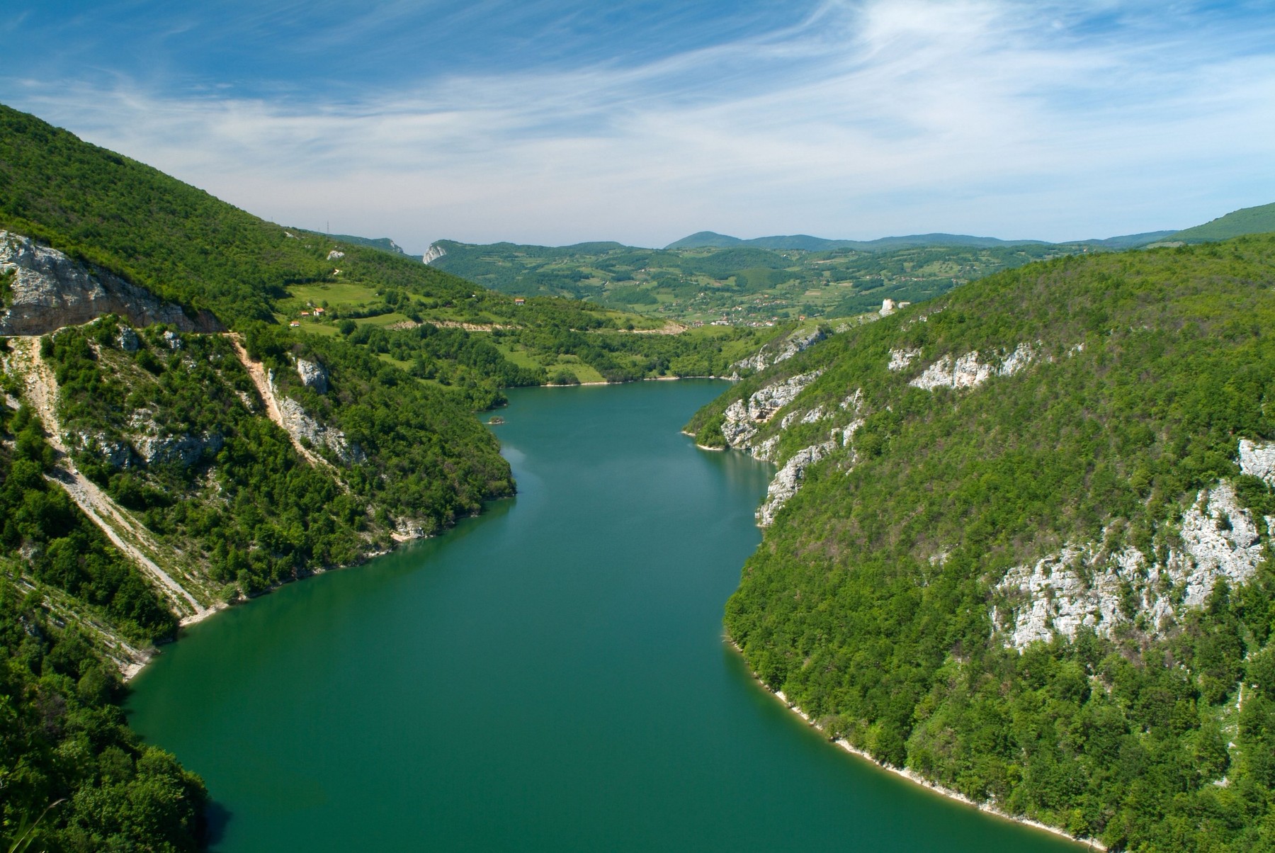 River Vrbas Near the Village of Bocac Bosnia Herzegovina