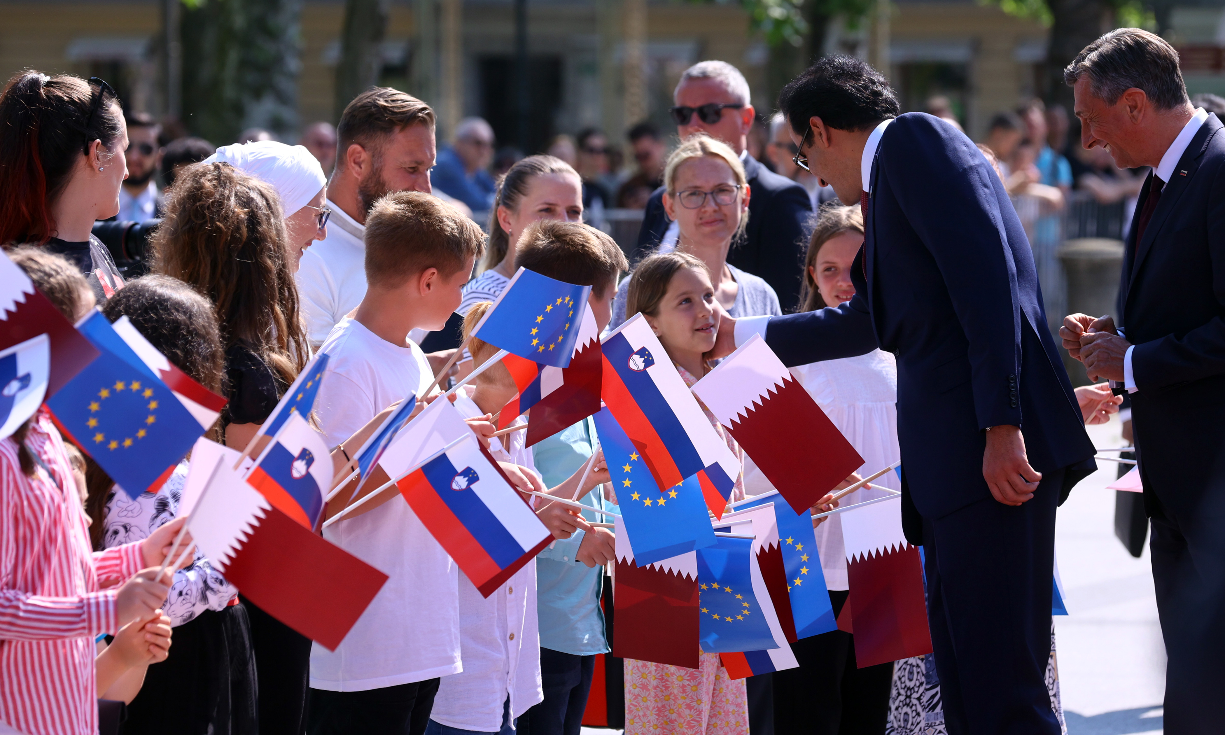 Tamim bin Hamad Al Tani, Katar, sprejem, Borut Pahor