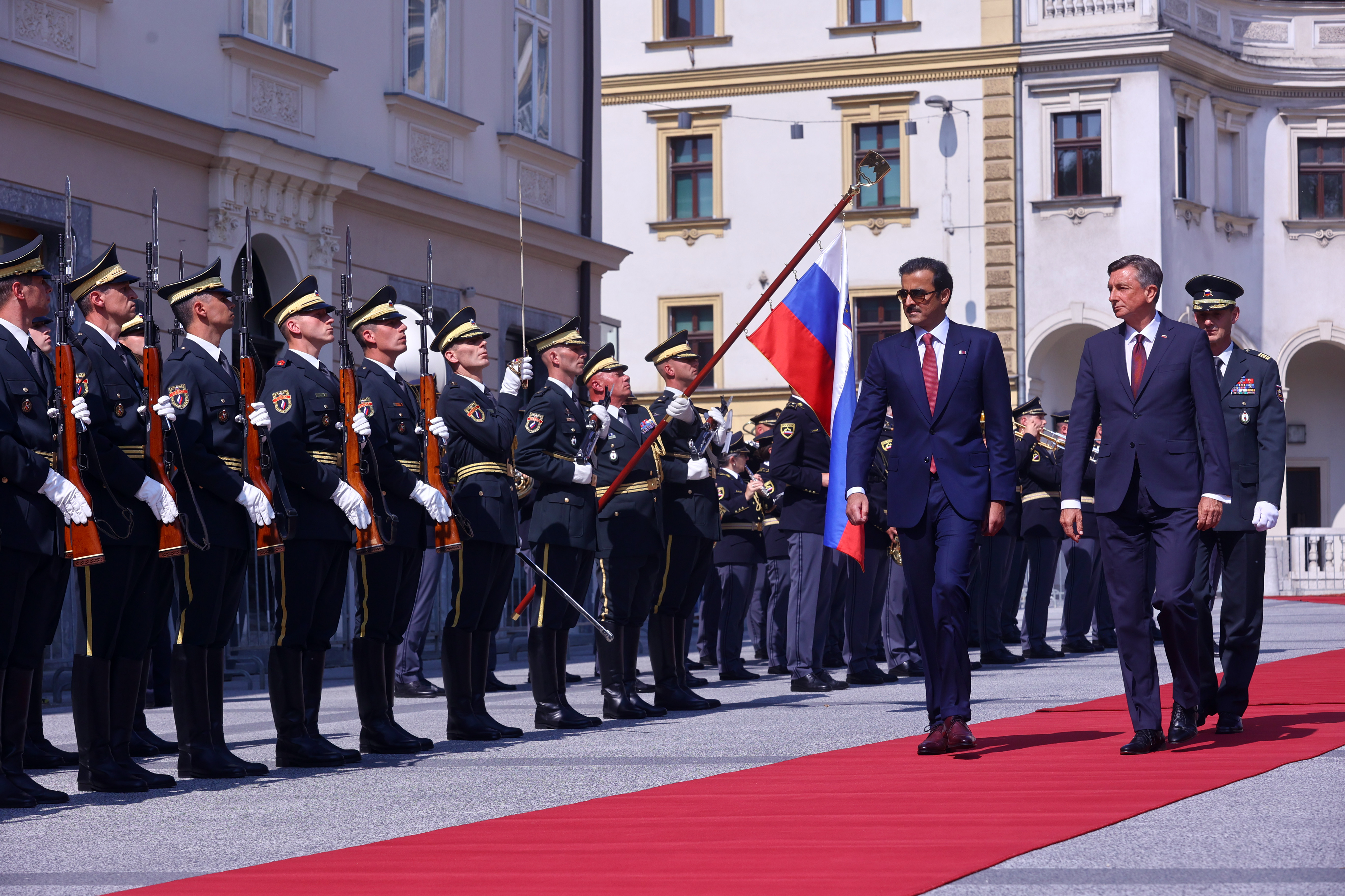 Tamim bin Hamad Al Tani, Katar, sprejem, Borut Pahor