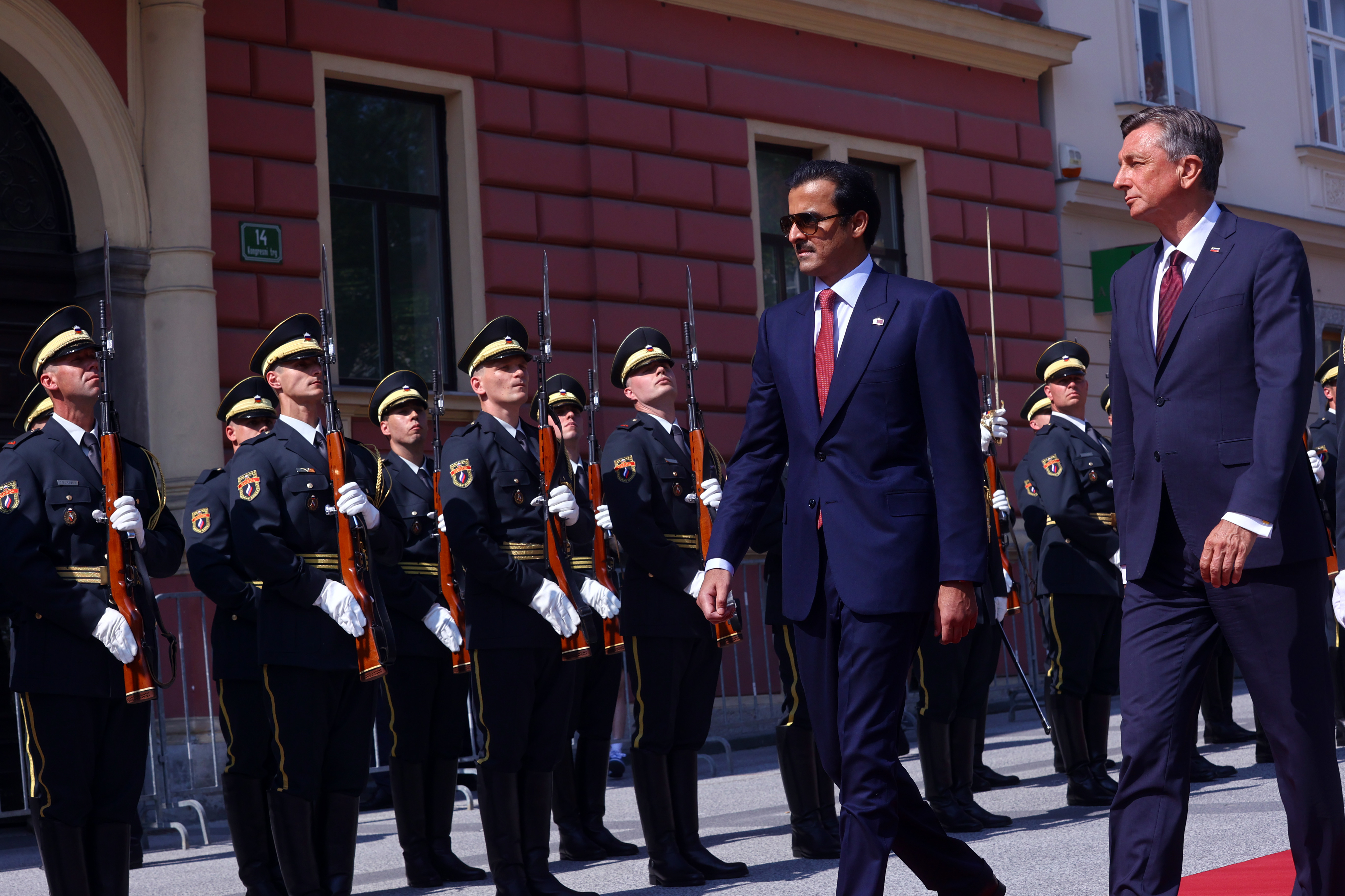 Tamim bin Hamad Al Tani, Katar, sprejem, Borut Pahor