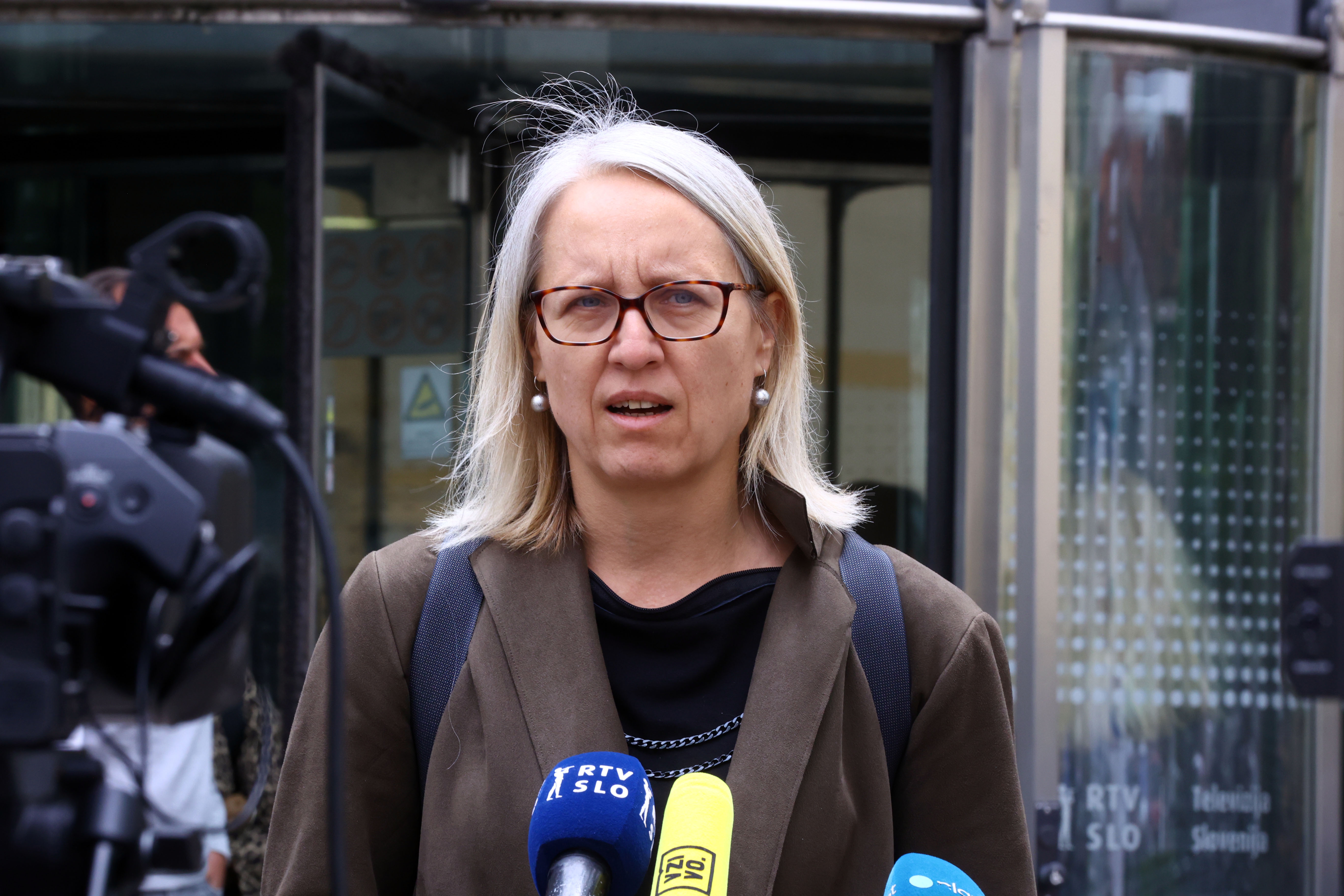 Novinarska konferenca novinarskih sindikatov na RTV Slovenija