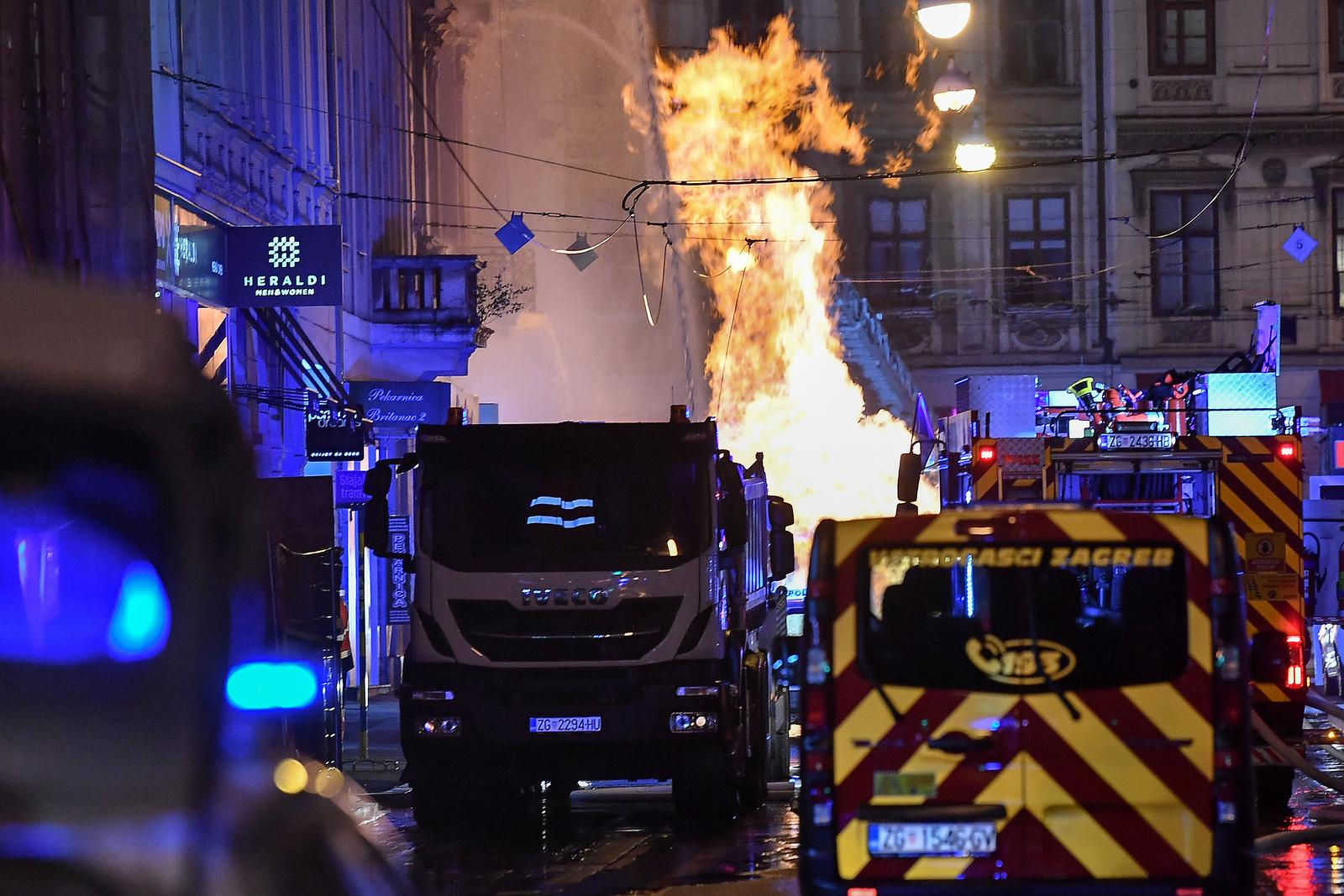 Plinovod v Zagrebu požar