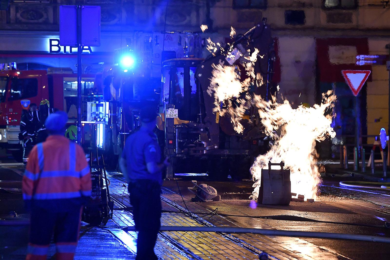 Plinovod v Zagrebu požar