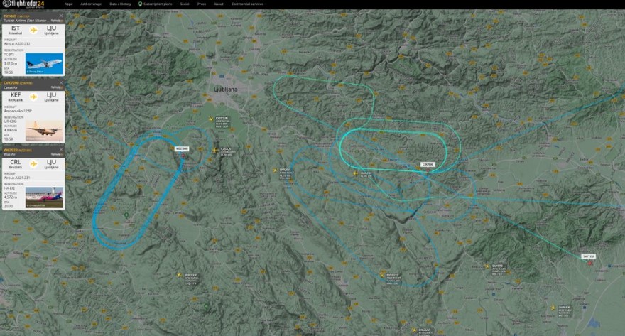 Letala letališče Jožeta Pučnika