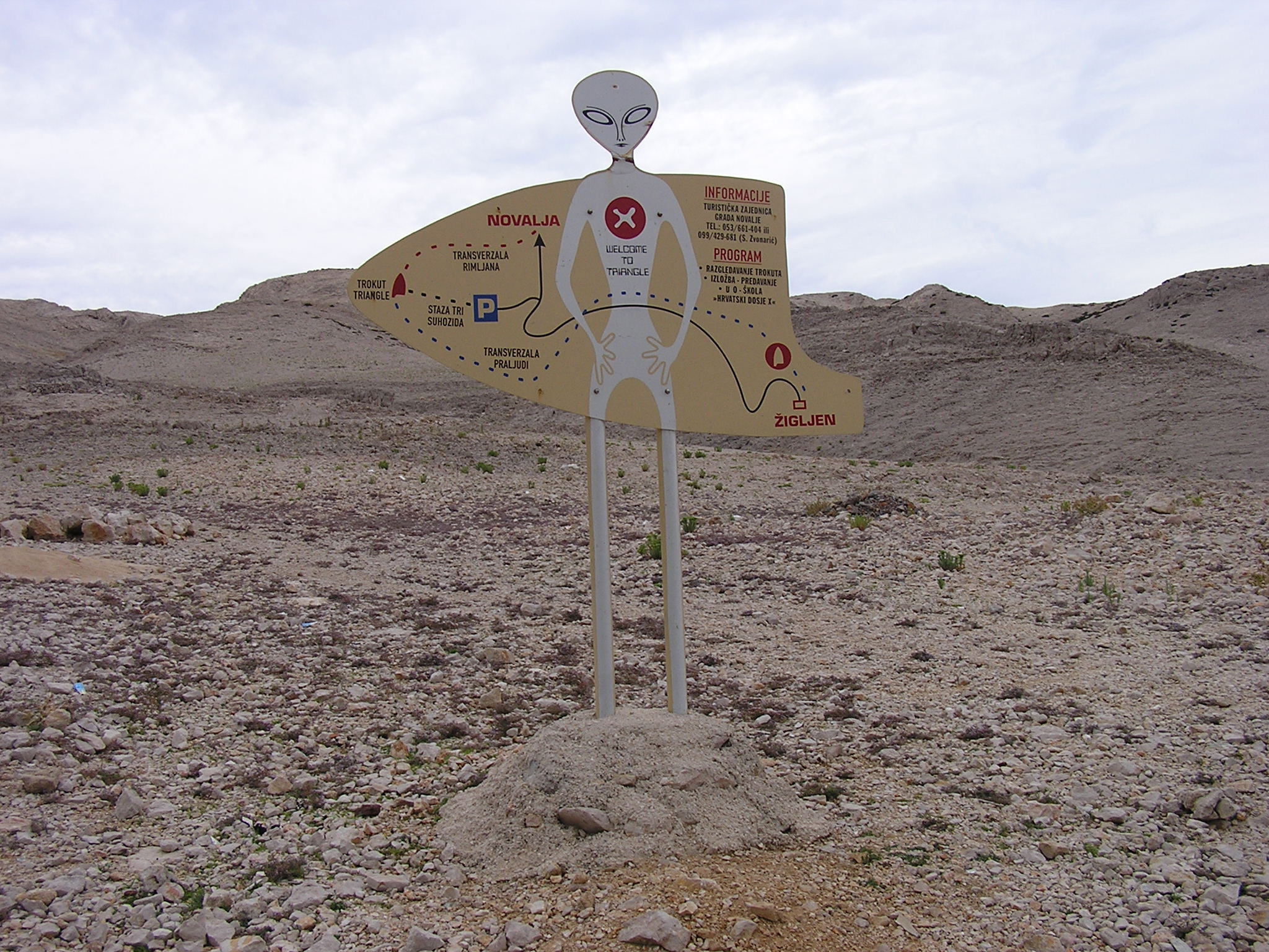 paški trikotnik, otok pag