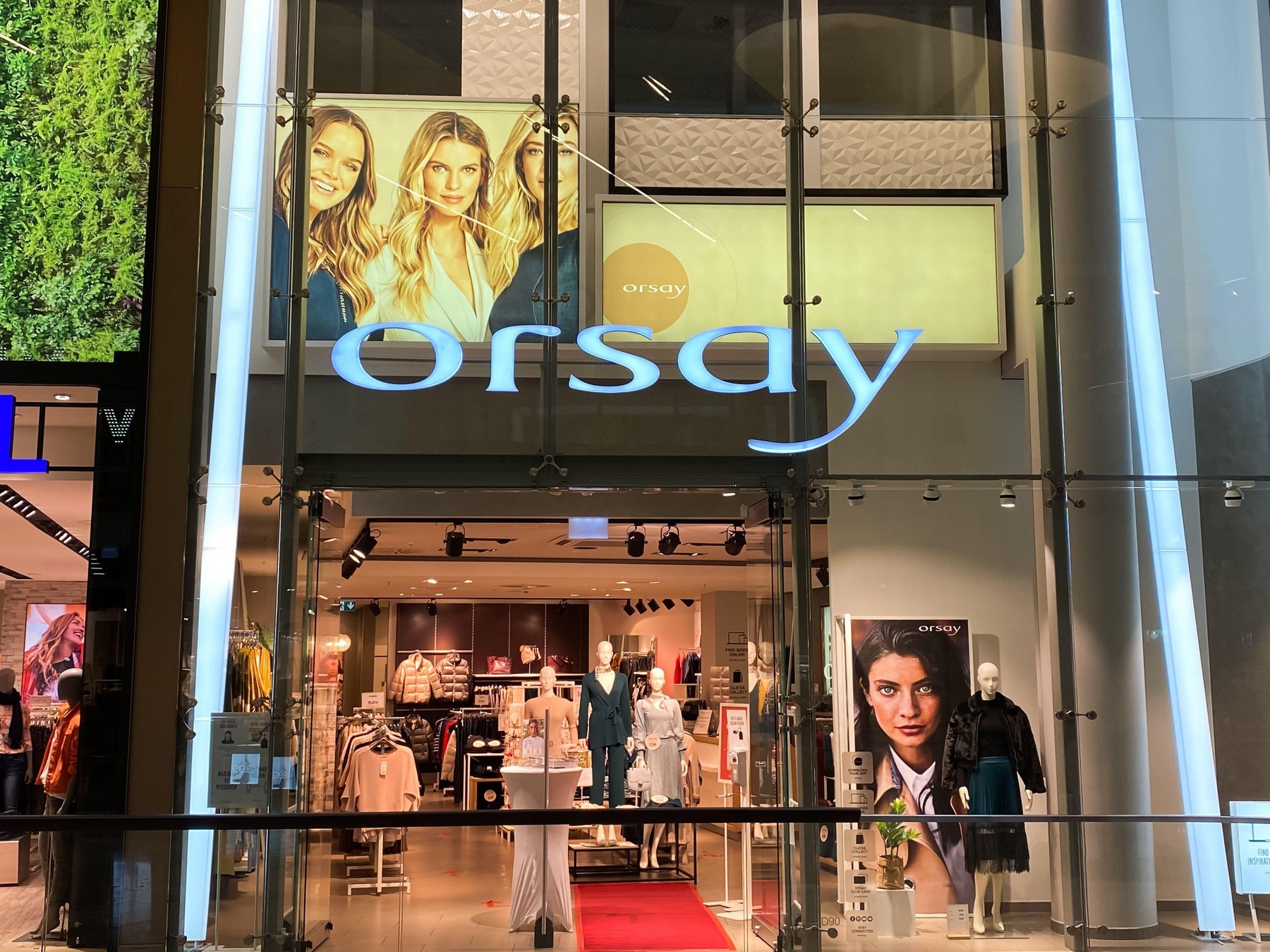 Monchengladbach, Germany - September 9. 2020: View on Orsay fashion label company store front inside Minto shopping mall