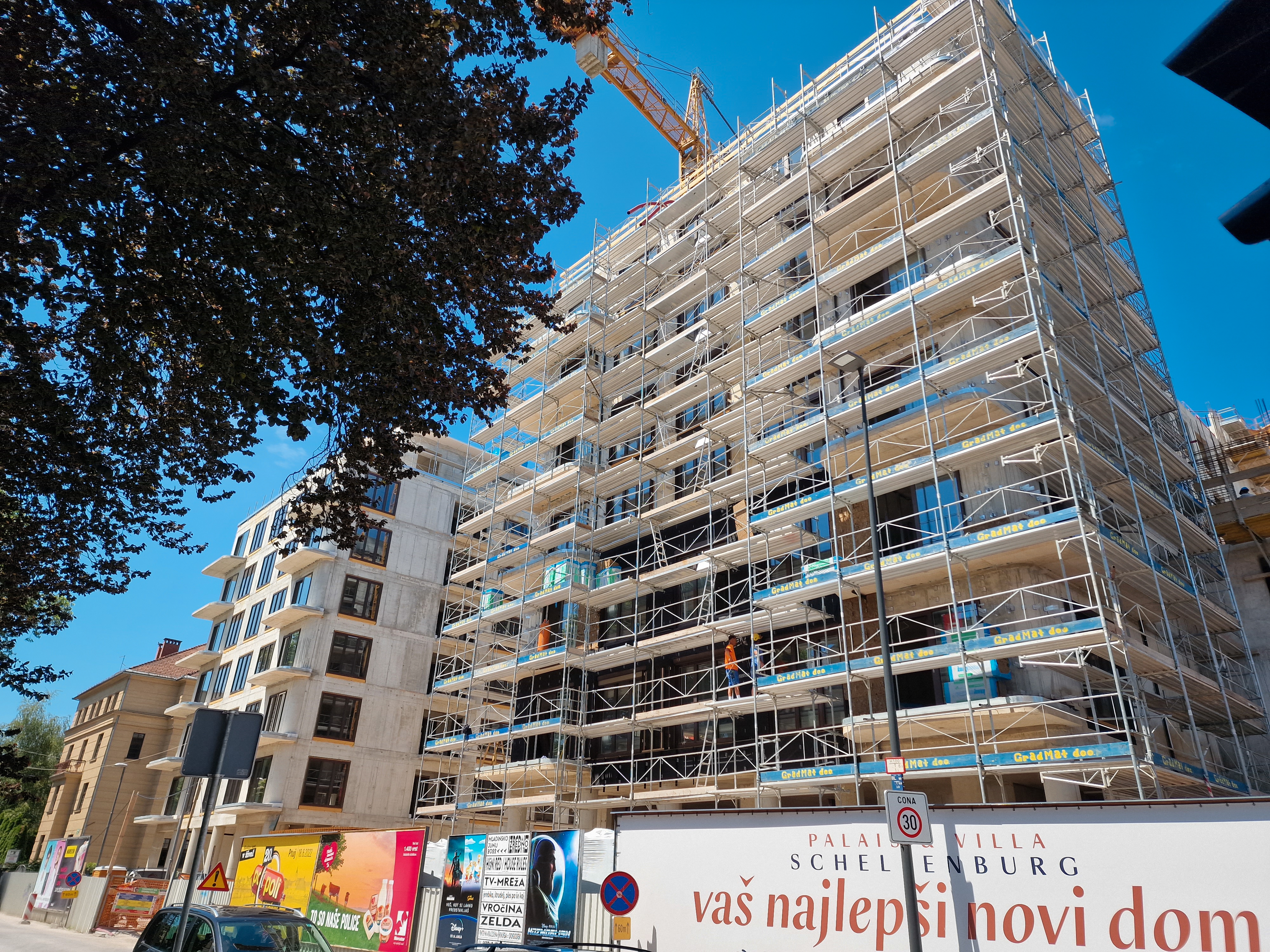 Gradnja Schellenburgu. Foto: Aljaž Uršej/N1