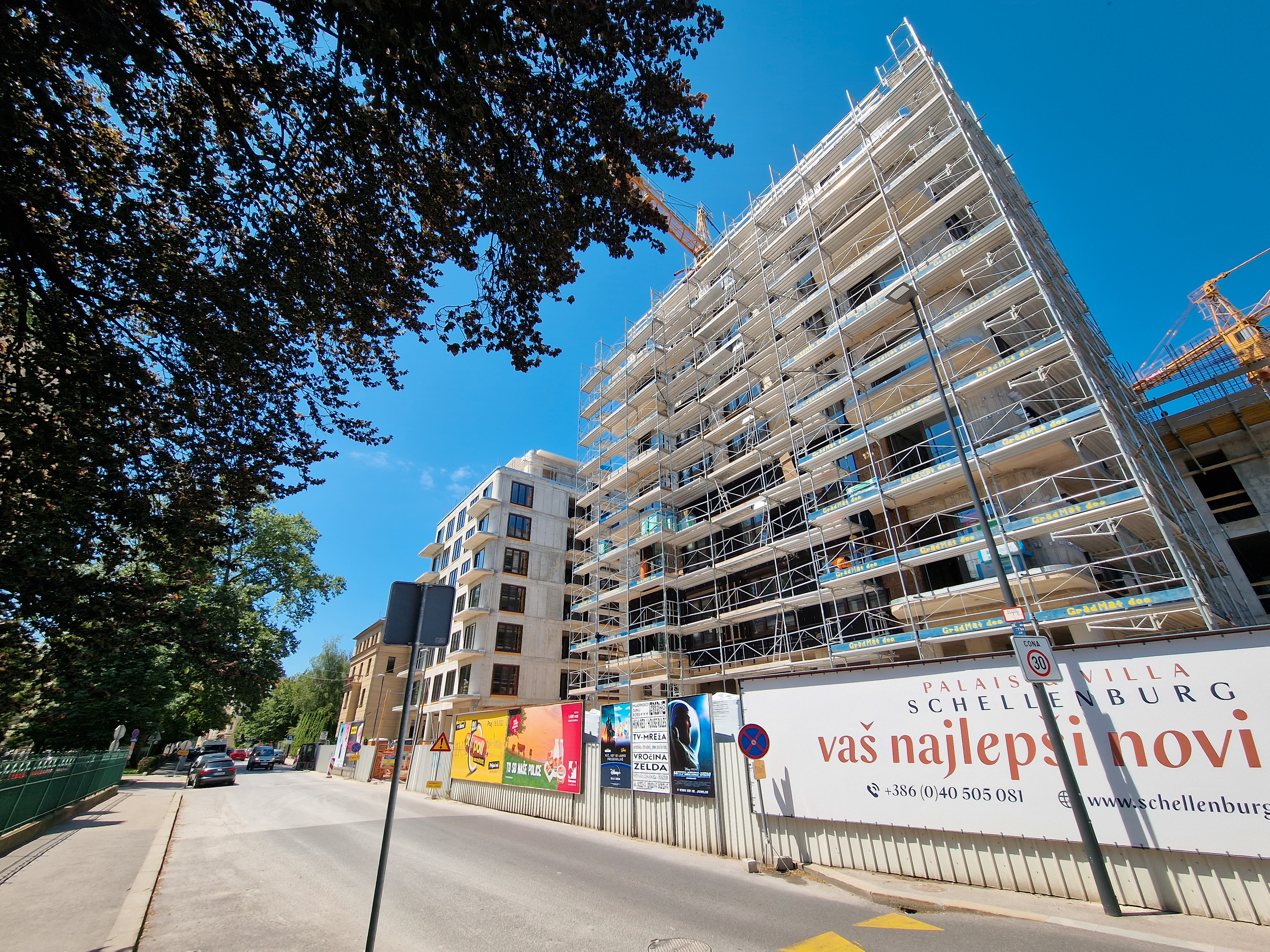 Gradnja Schellenburgu. Foto: Aljaž Uršej/N1