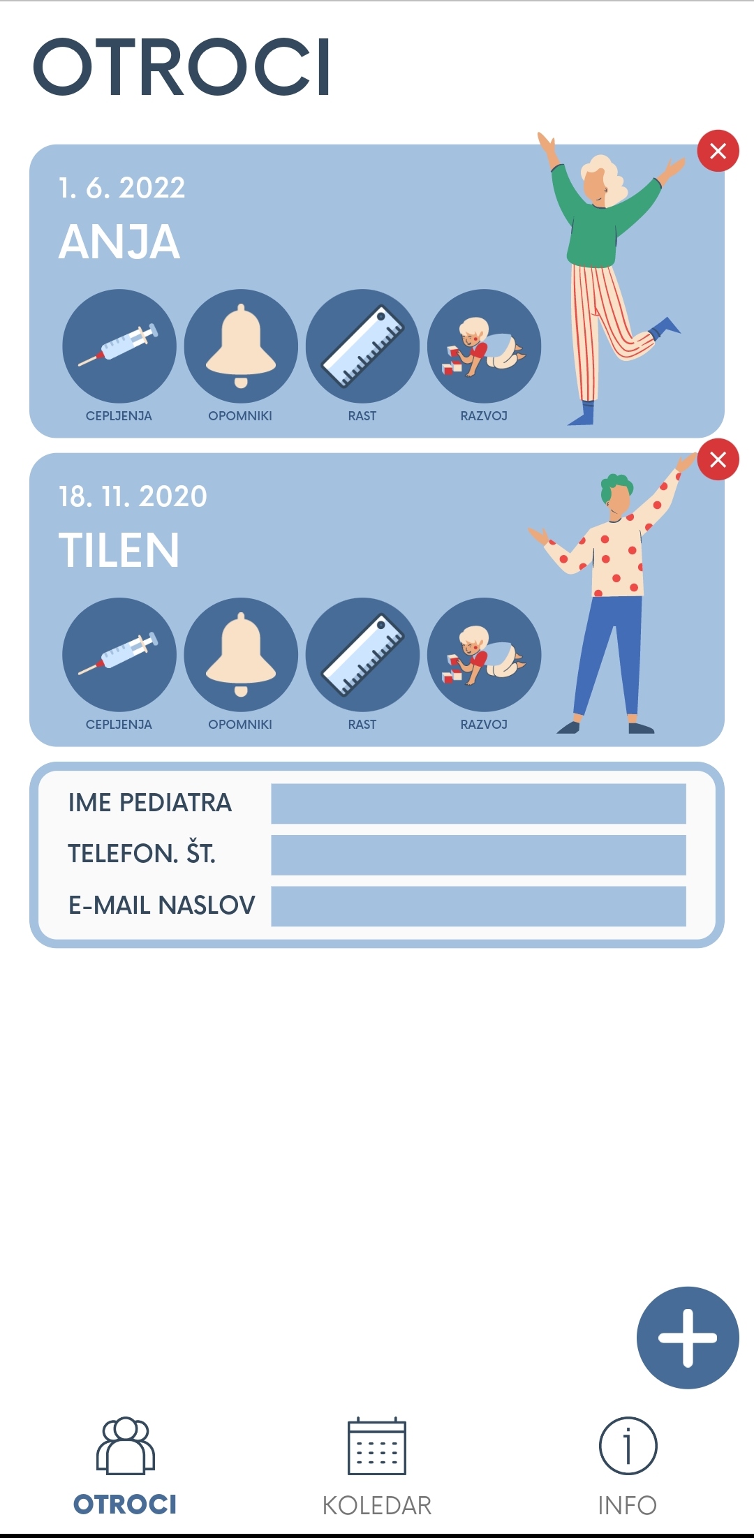 aplikacija moj otrok, aplikacija