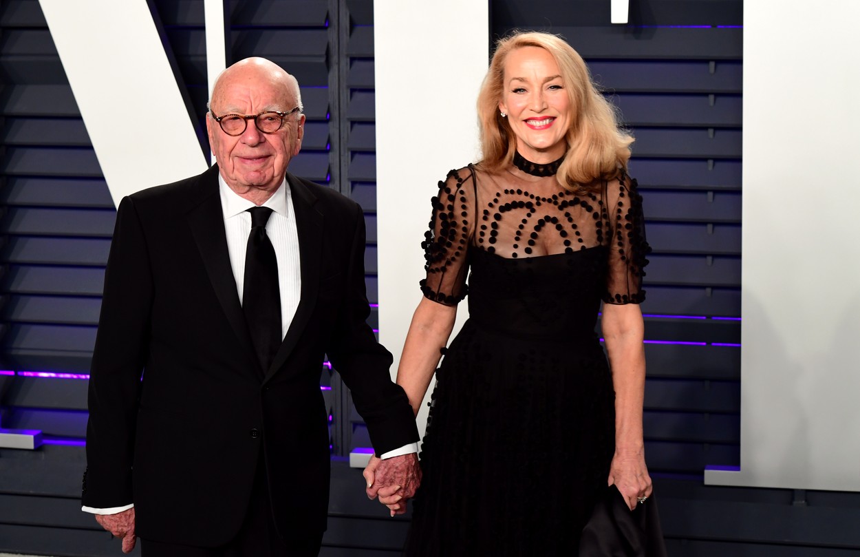 rupert murdoch, jerry hall