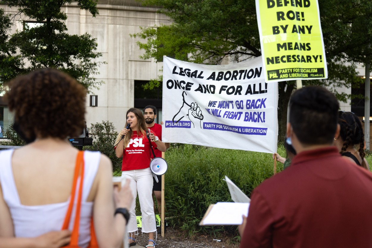 Pro-abortion Rights Demonstrators Protest Outside Virginia Courthouse, Arlington, Virginia, United States - 28 Jun 2022