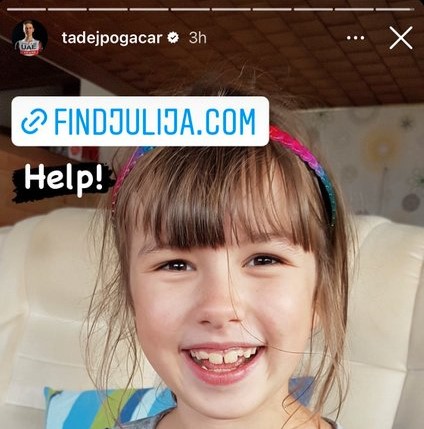 julija pogačar, pogrešana oseba, tadej pogačar