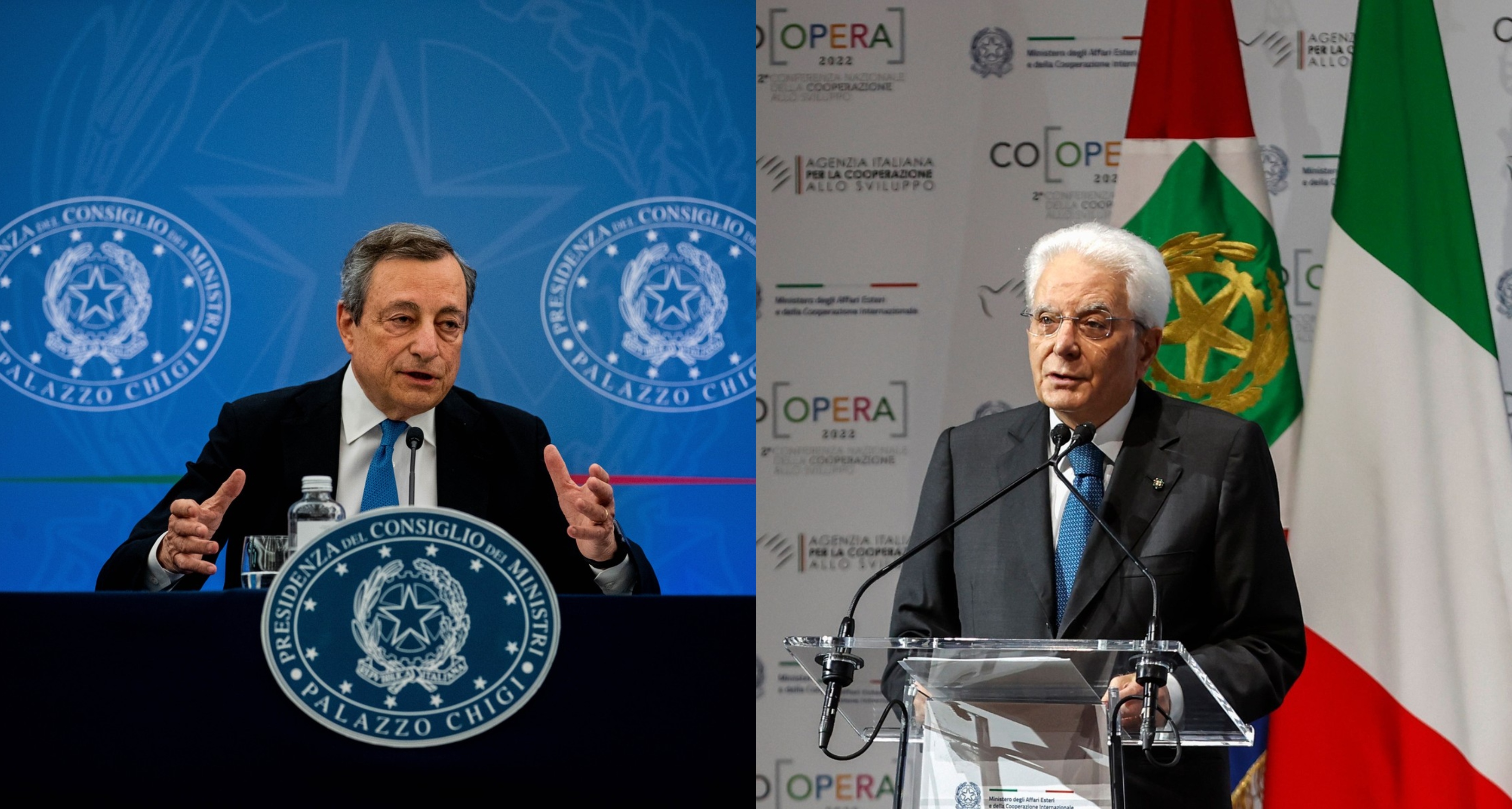 Mario Draghi in Sergio Mattarella