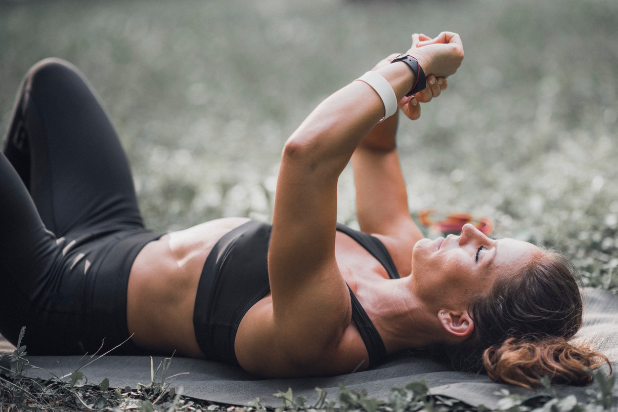 ženska, telovadba, utrujenost