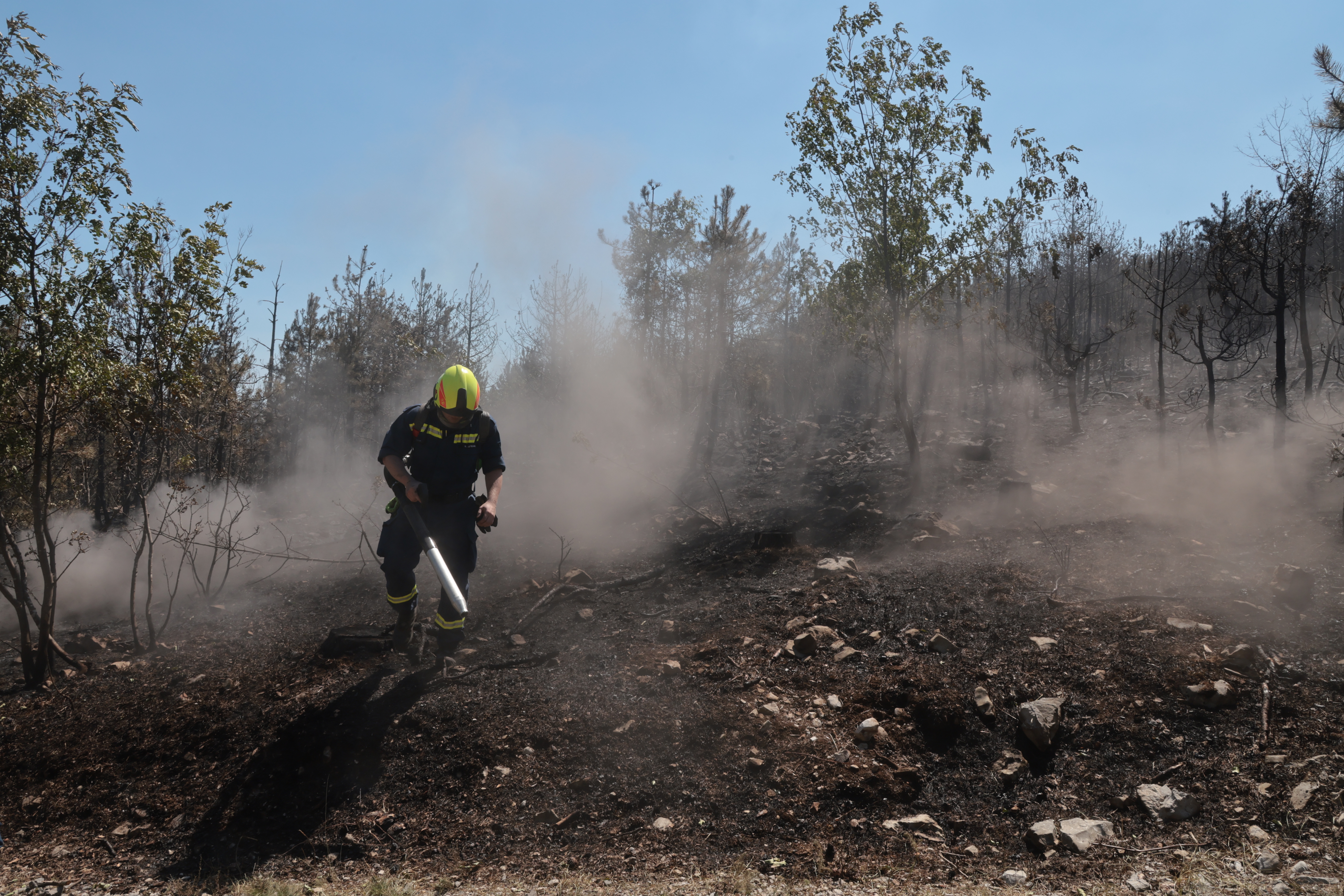 gasilec, gasilci, požar, požarišče