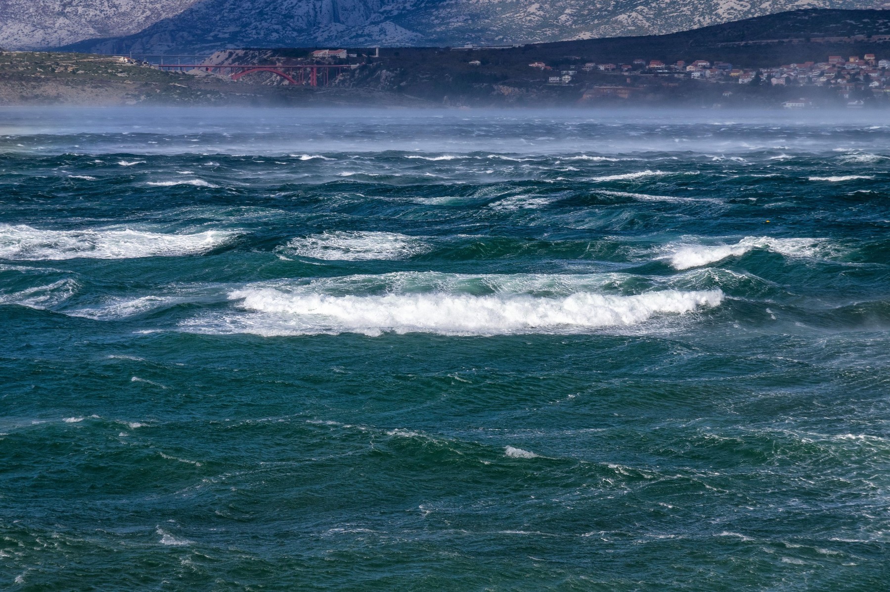 burja, morje, hrvaška, obala, neurje