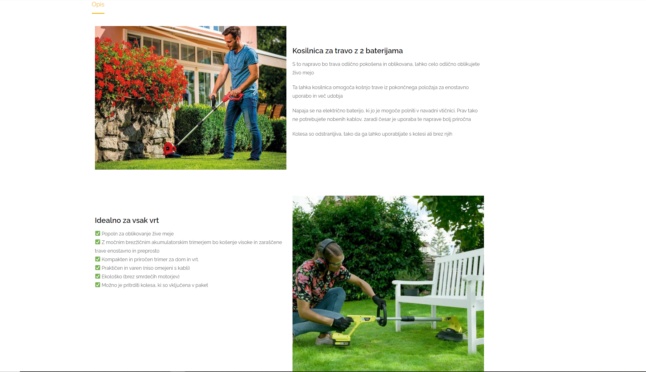 kosilnica, spletna trgovina