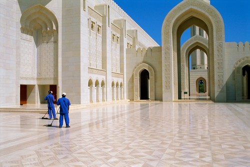 Oman, Muškat, mošeja, Arabci, moški