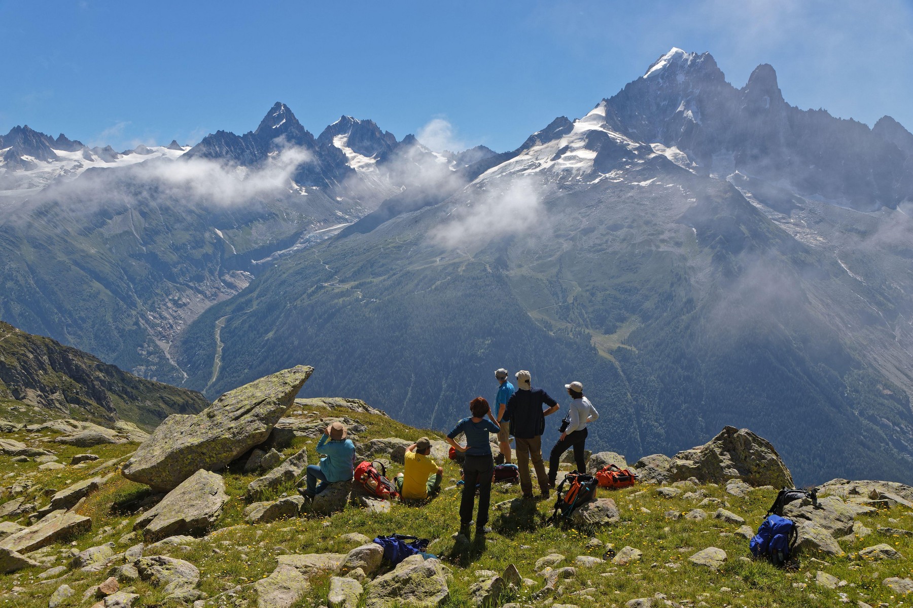 Mont Blanc, pohodniki, gore