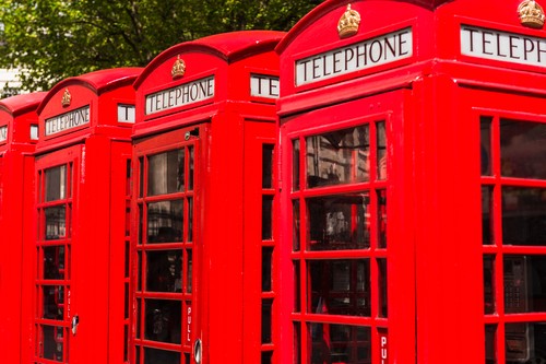London, telefon, rdeče