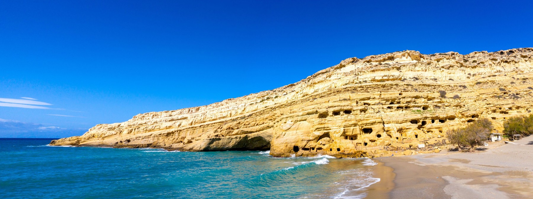 Matala, Grčija, Kreta, morje, plaža