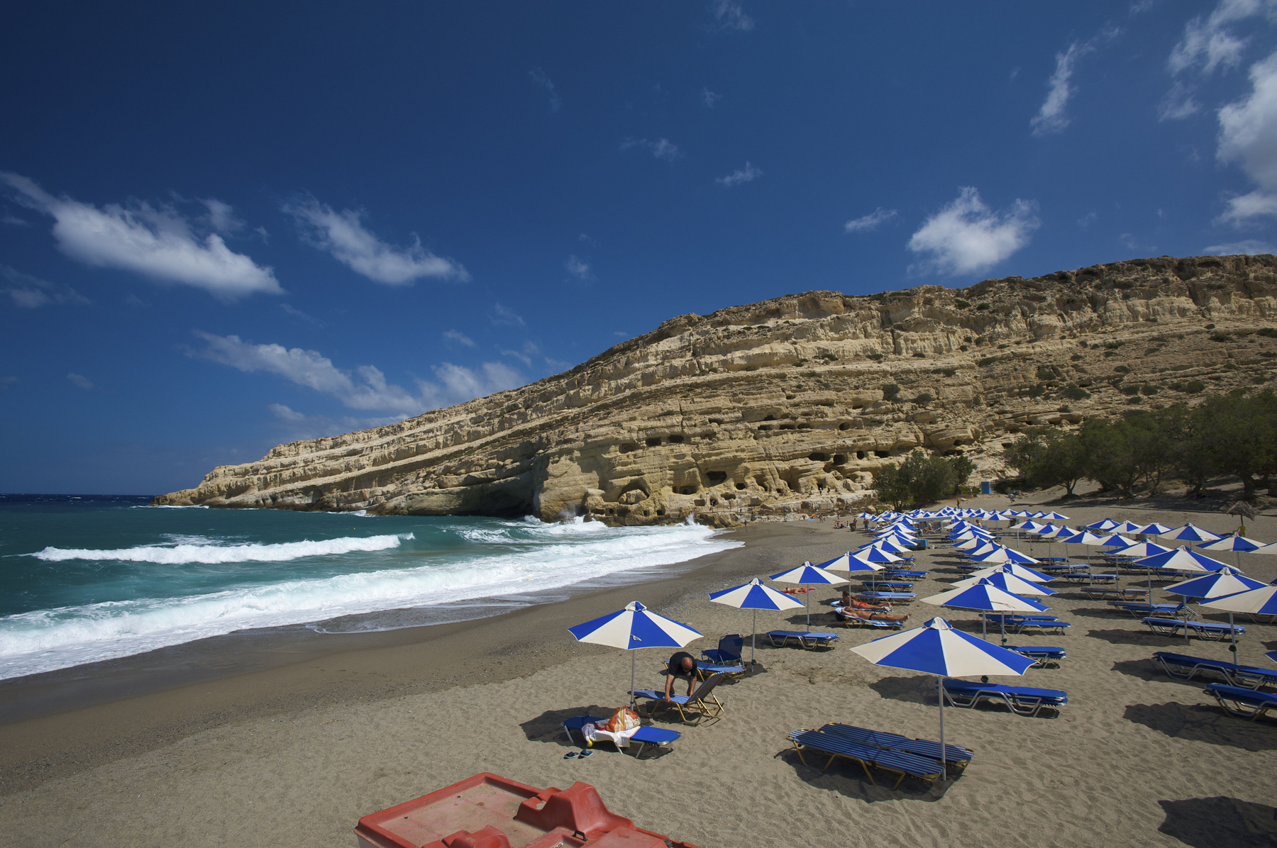 Matala, Grčija, Kreta, morje, plaža