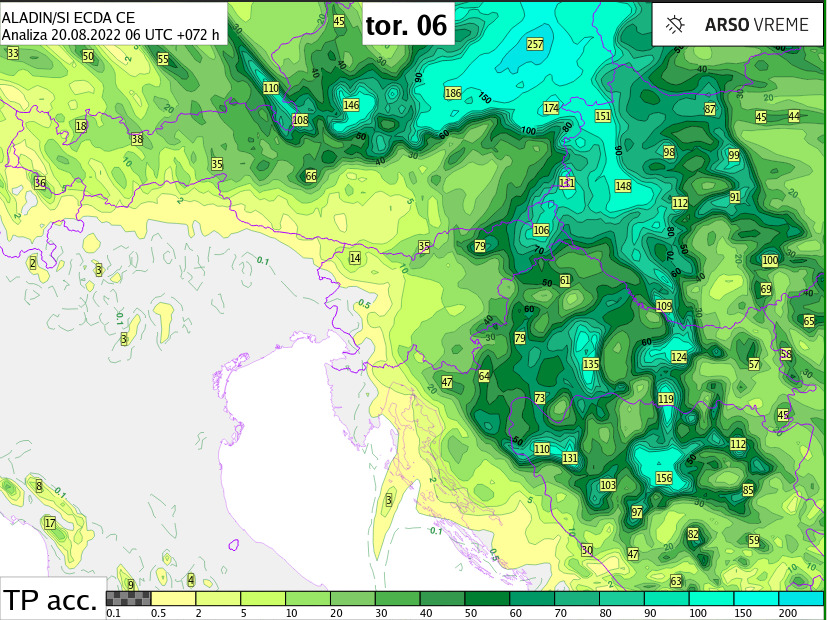 padavine, napoved, vreme