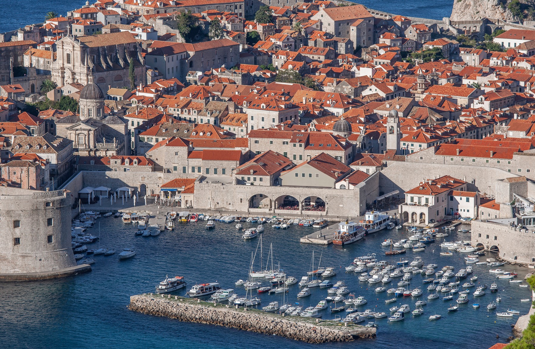 Croatia, Dubrovnik, Old town and marina