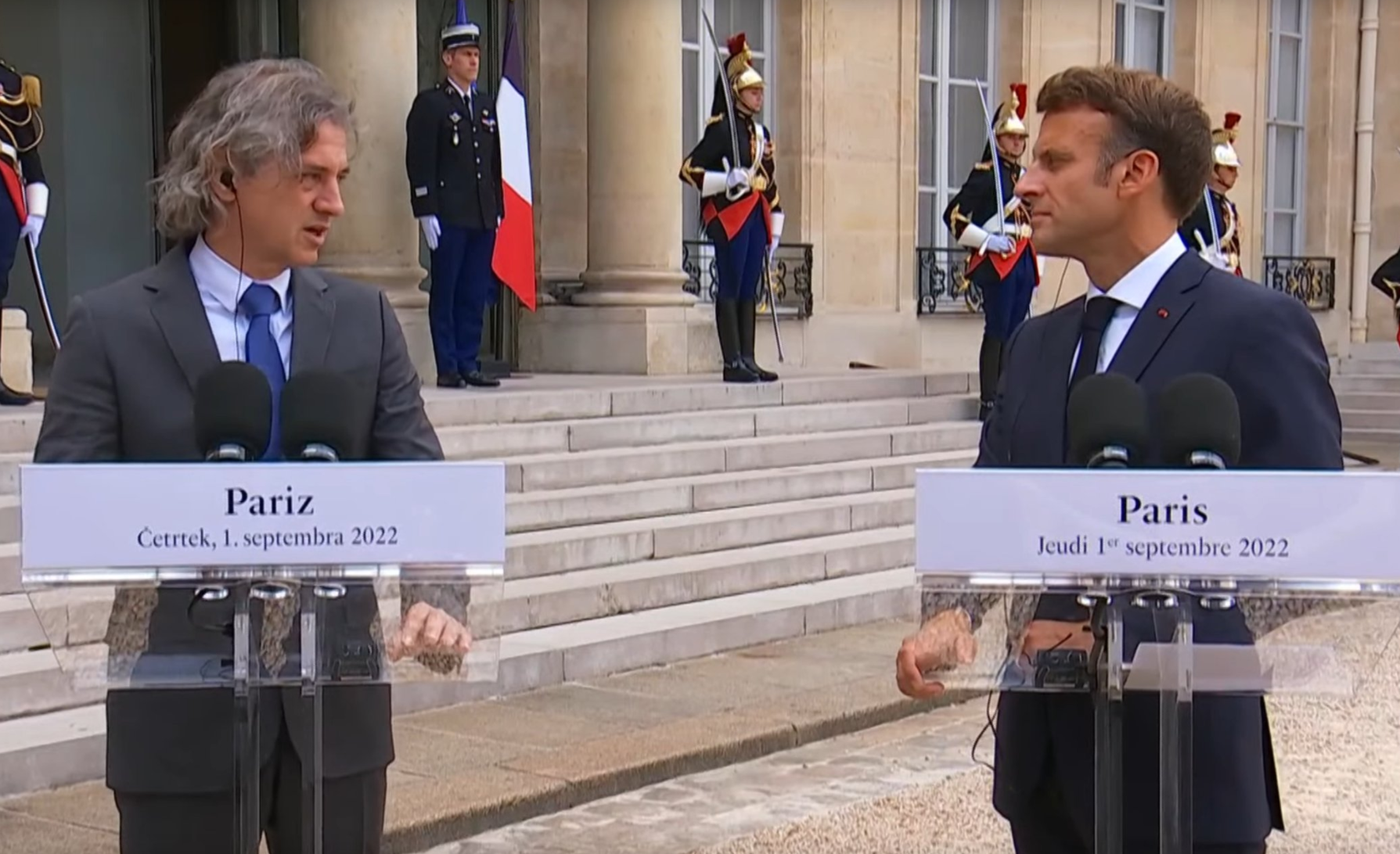 Robert Golob, Emmanuel Macron