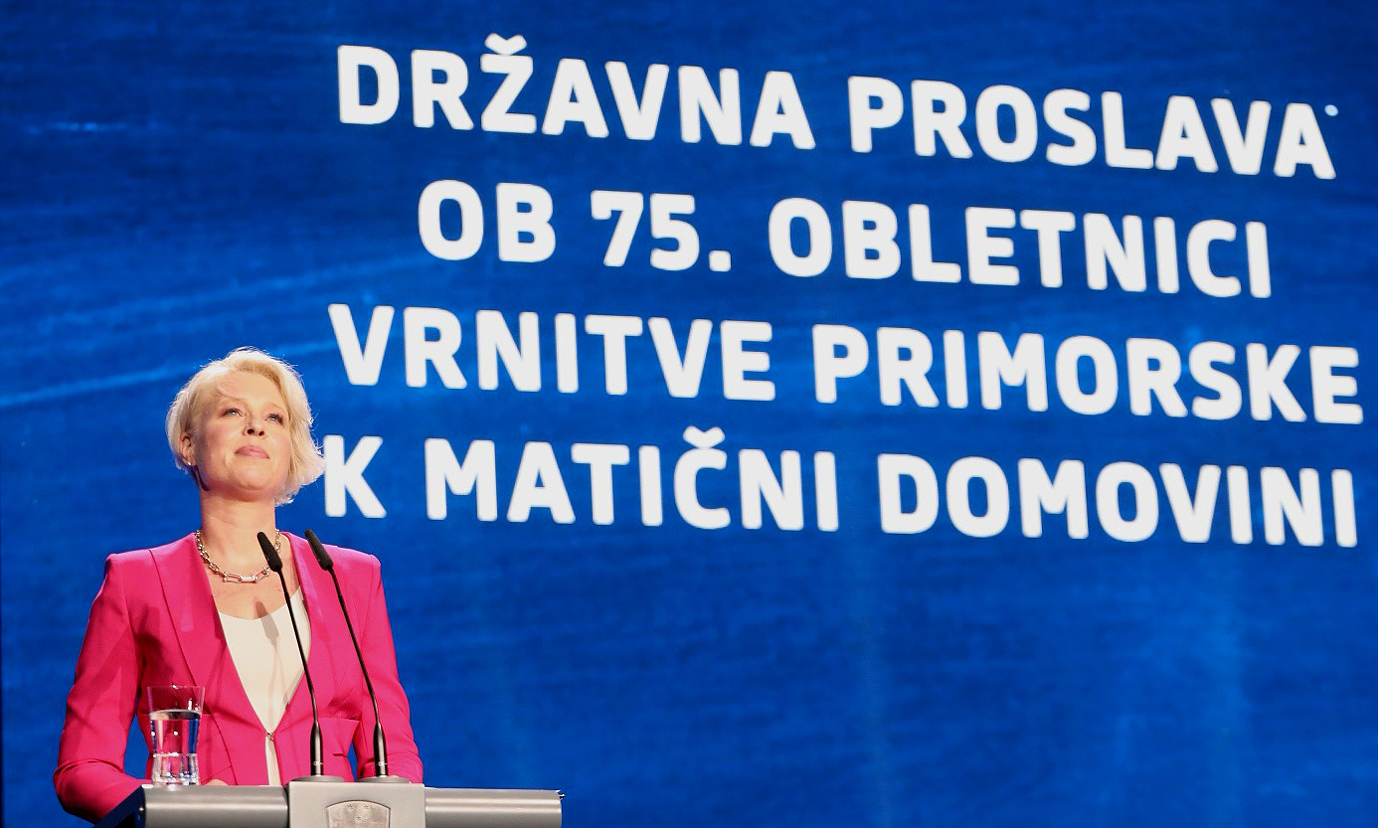 Urška Klakočar Zupančič, državna proslava, vrnitev Primorske matični domovini