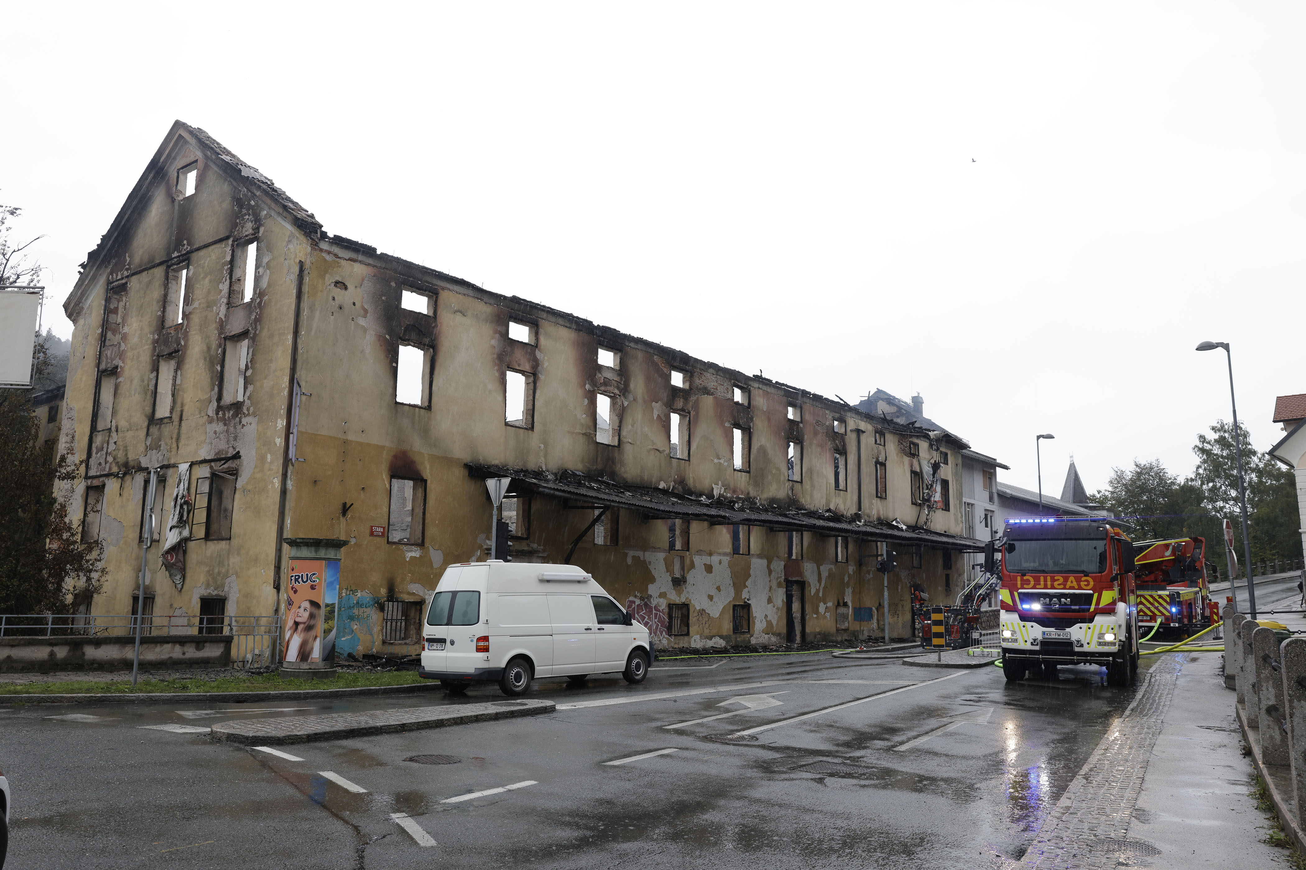 Prizorišče nočnega požara Majdičev mlin Kranj