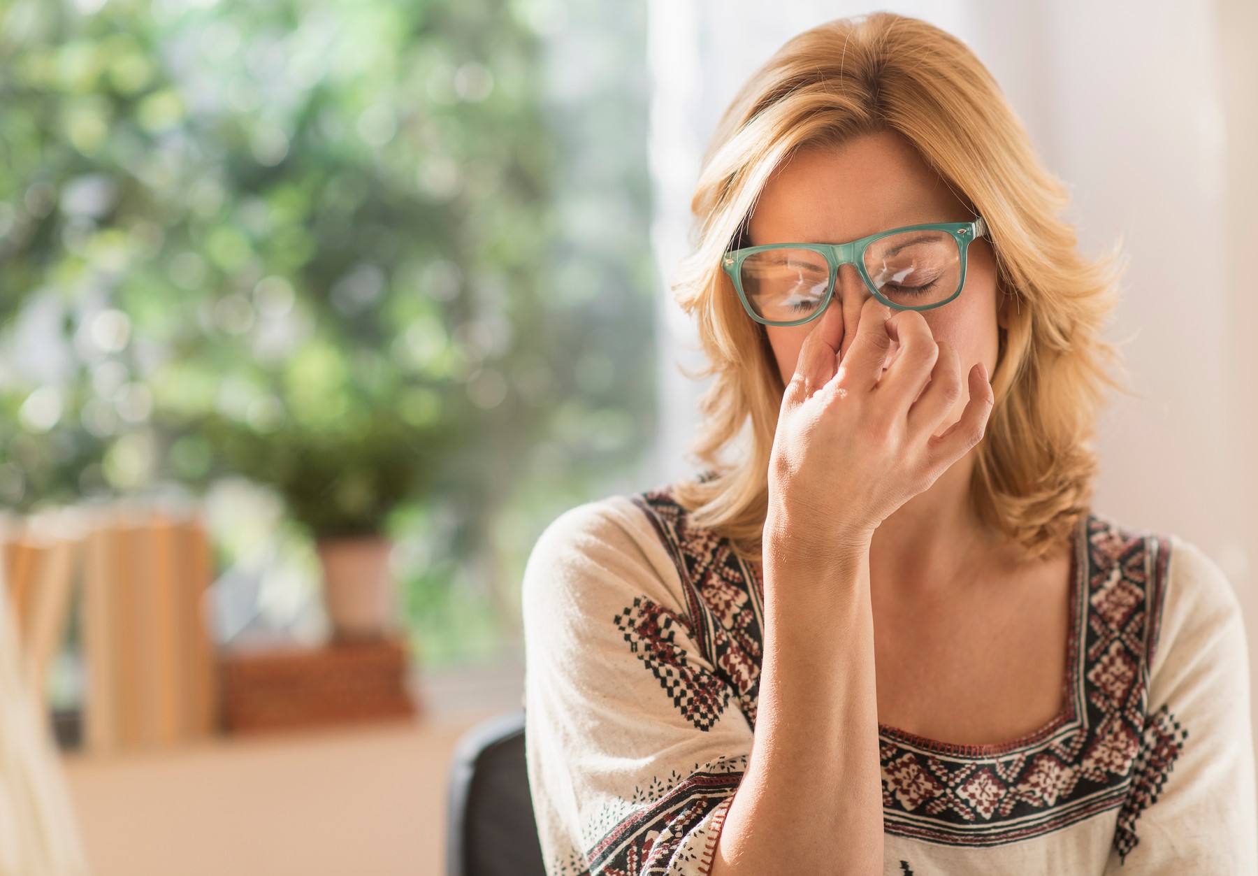 glavobol, ženska, očala