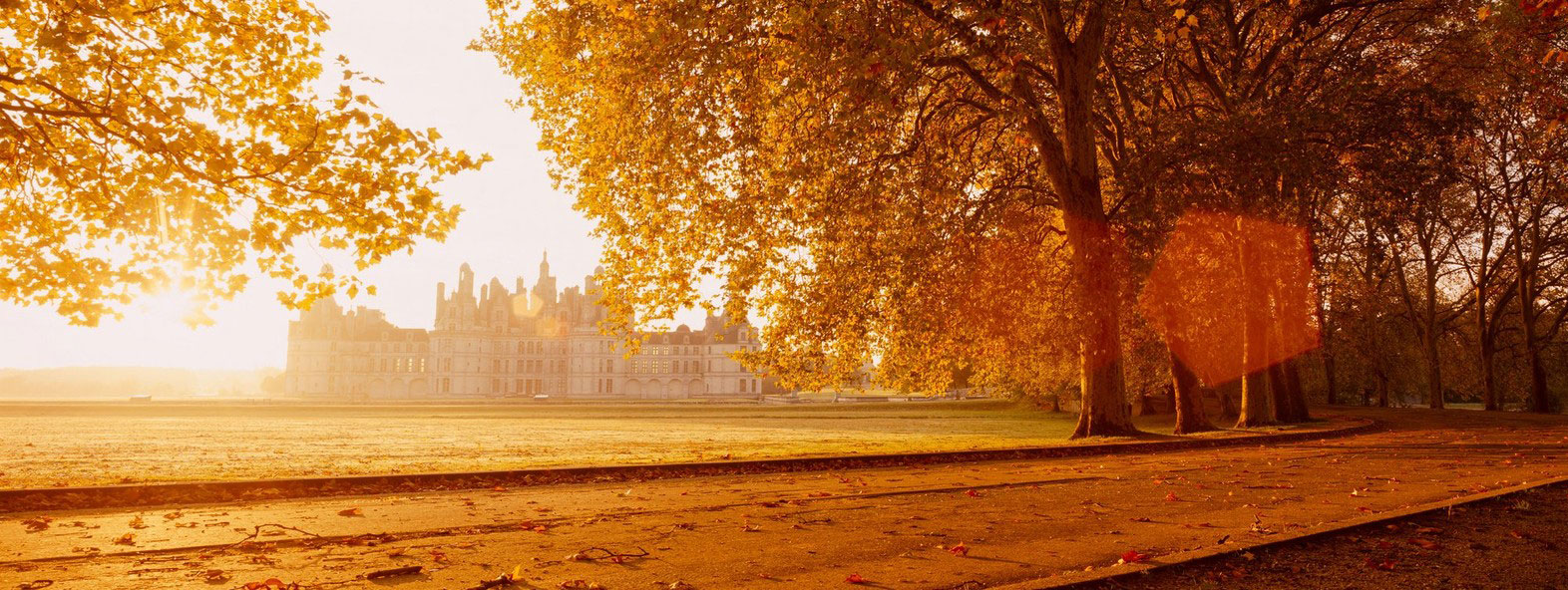 Dvorec de Chambord, Francija, jesen, dvorec