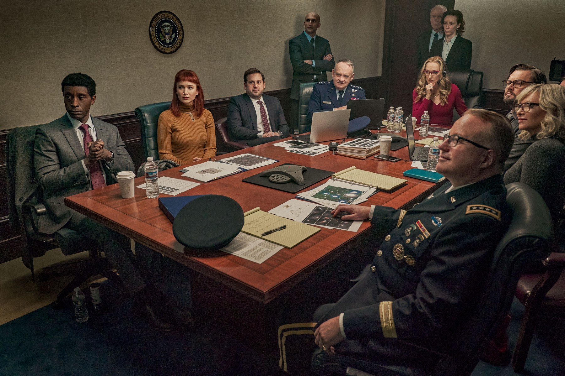 Stills from the film "Don't Look Up"