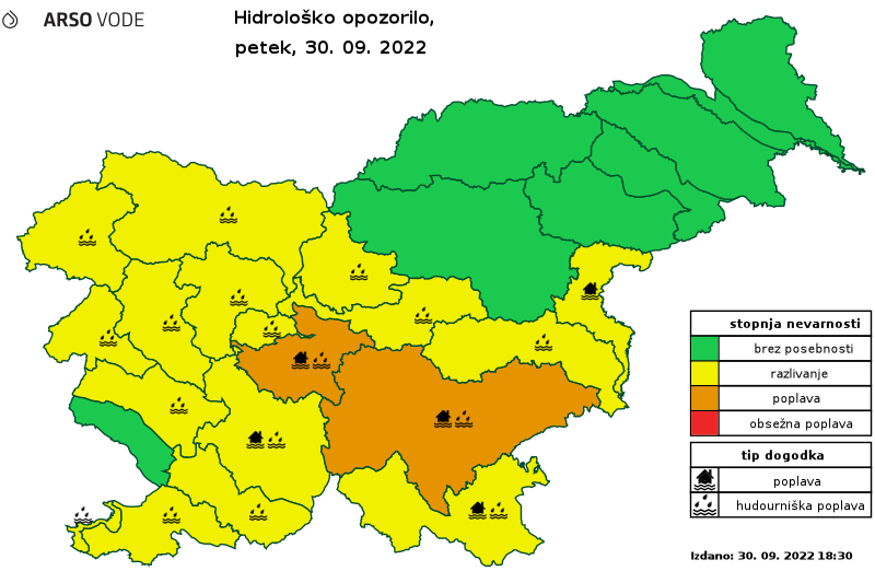 hidrološko poročilo, 30.9.