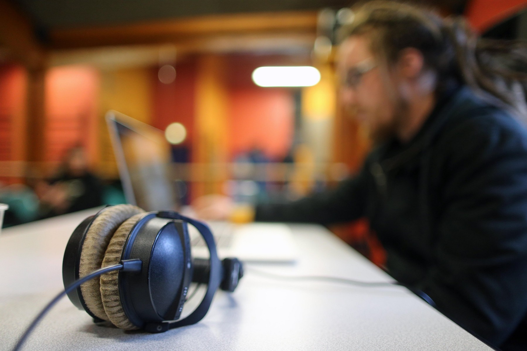 glasba, slušalke, radio