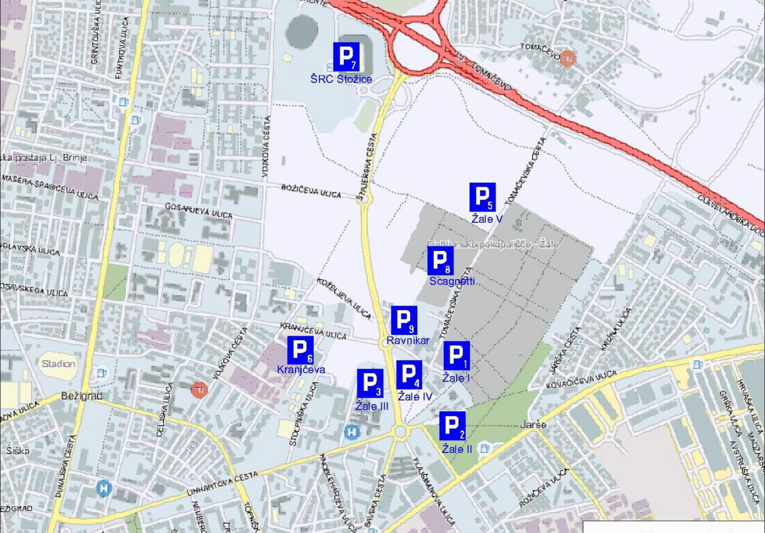 Prometni režim na Žalah