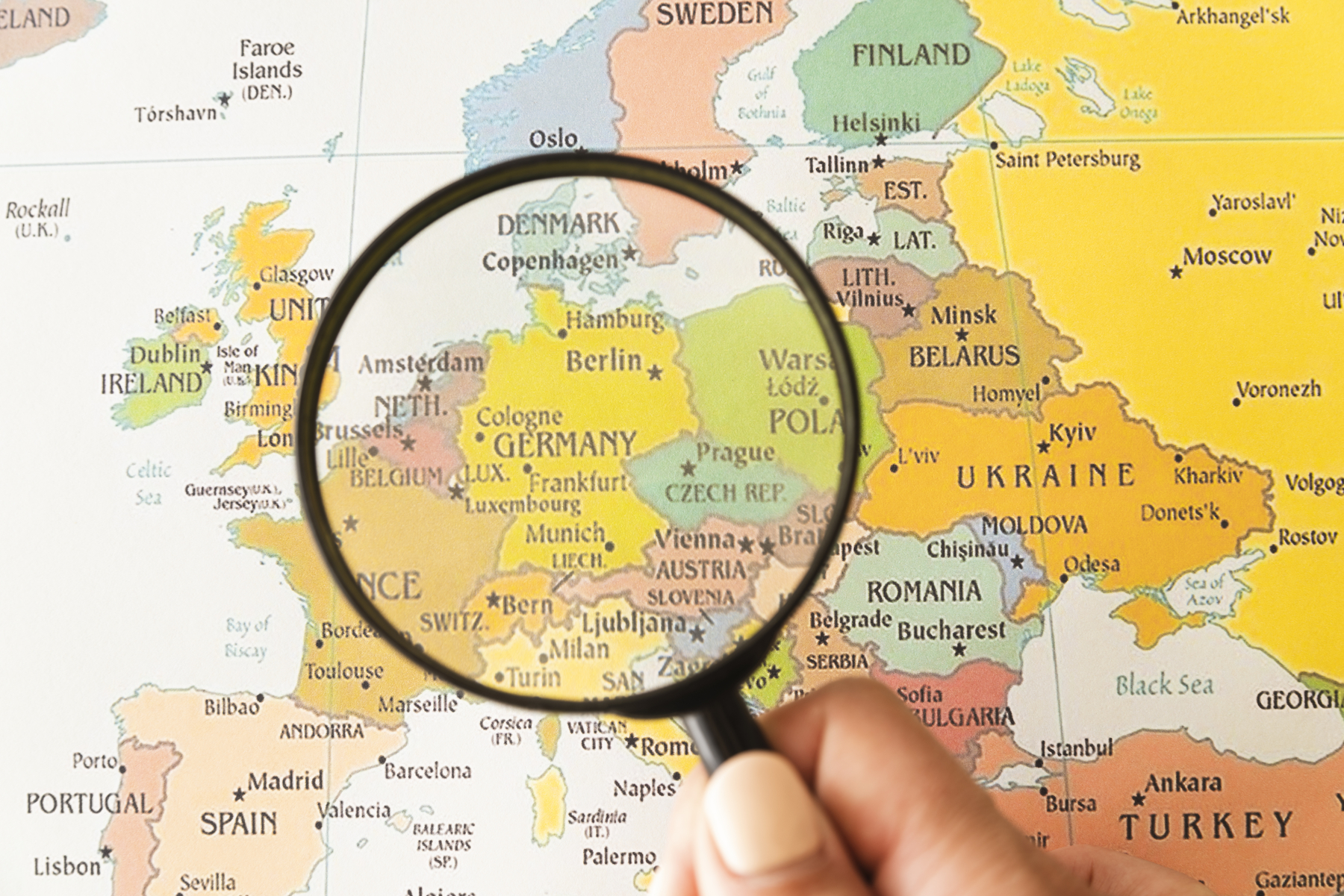 Evropa, zemljevid, države