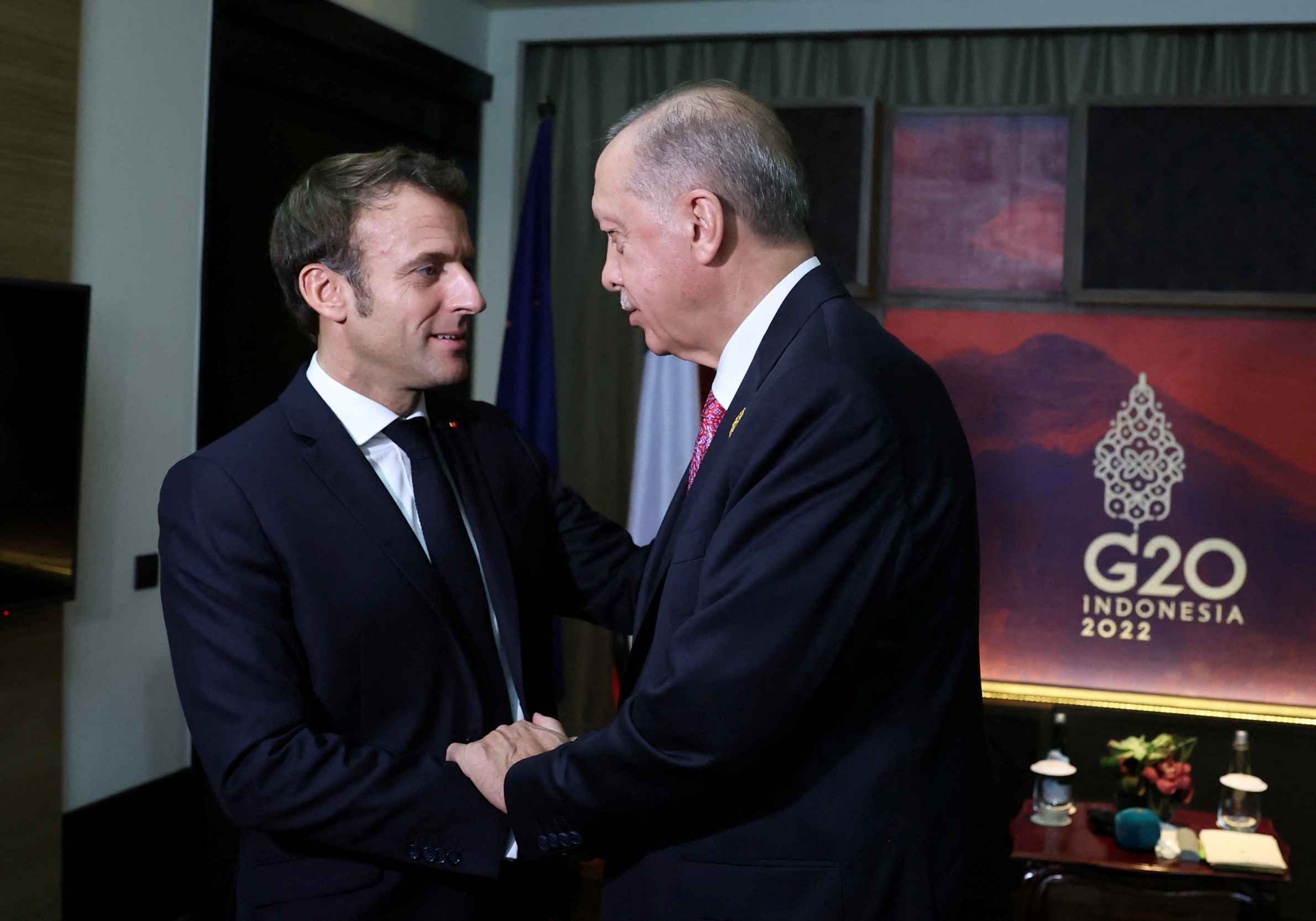 Tayyip Erdogan Emmanuel Macron