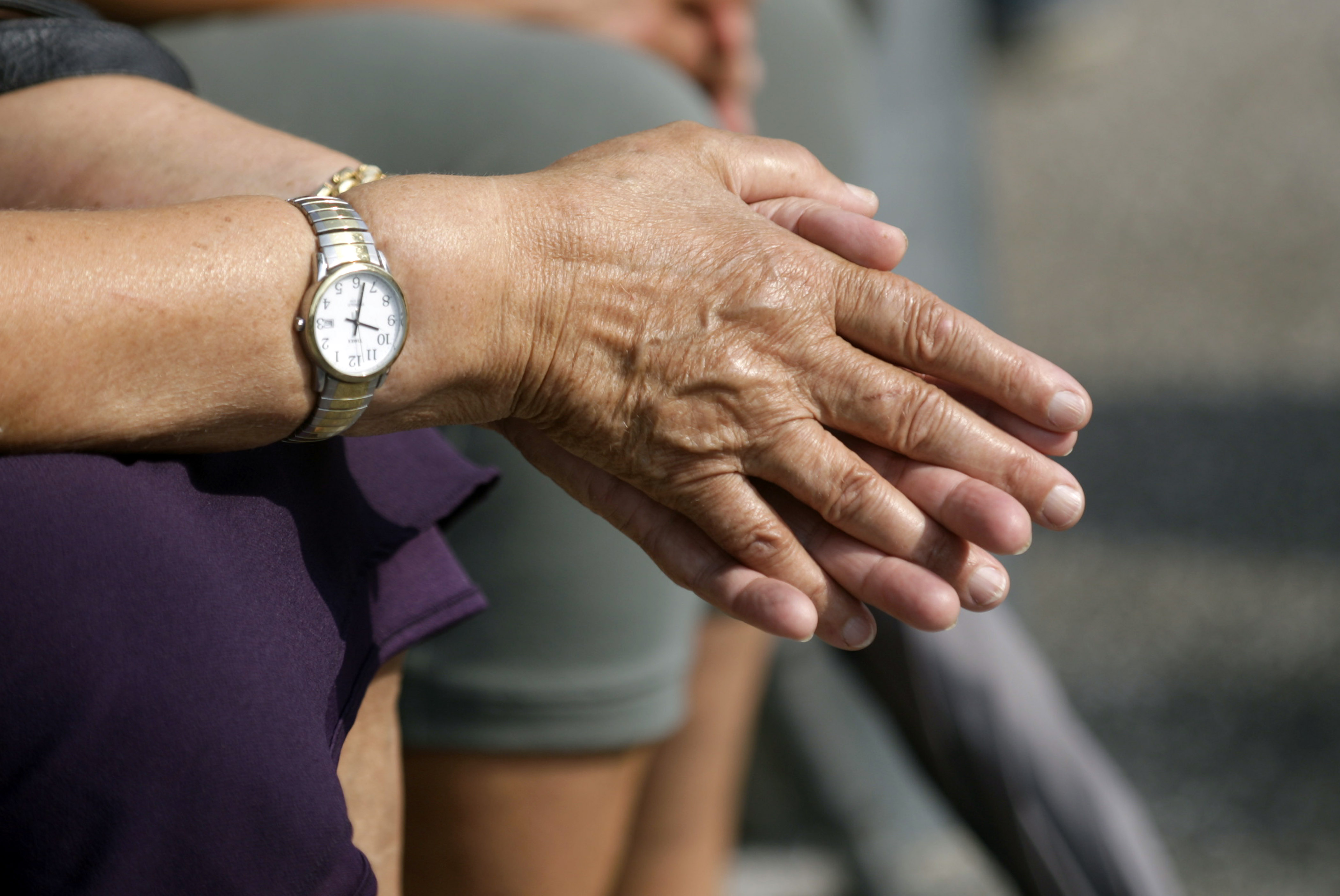 ženska, roke, gospa, starost