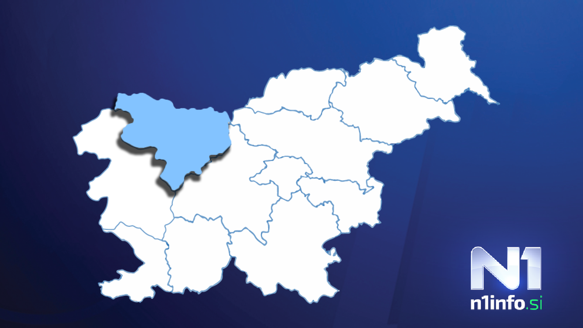 Gorenjska regija zemljevid